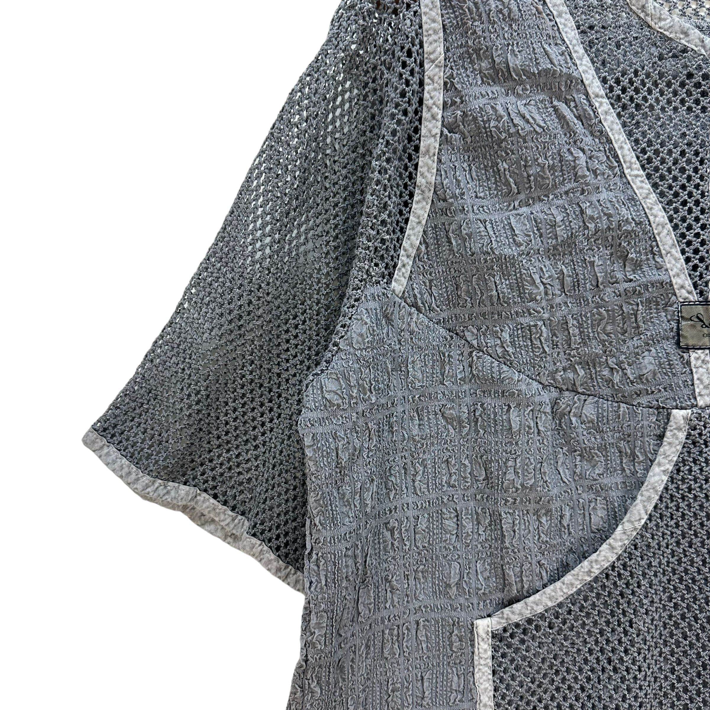Vintage LOUIS BAMBOO SHOOT HALF BUTTON MESH SHIRT #9010-48 Size XL / US 12-14 / IT 48-50 - 5 Thumbnail