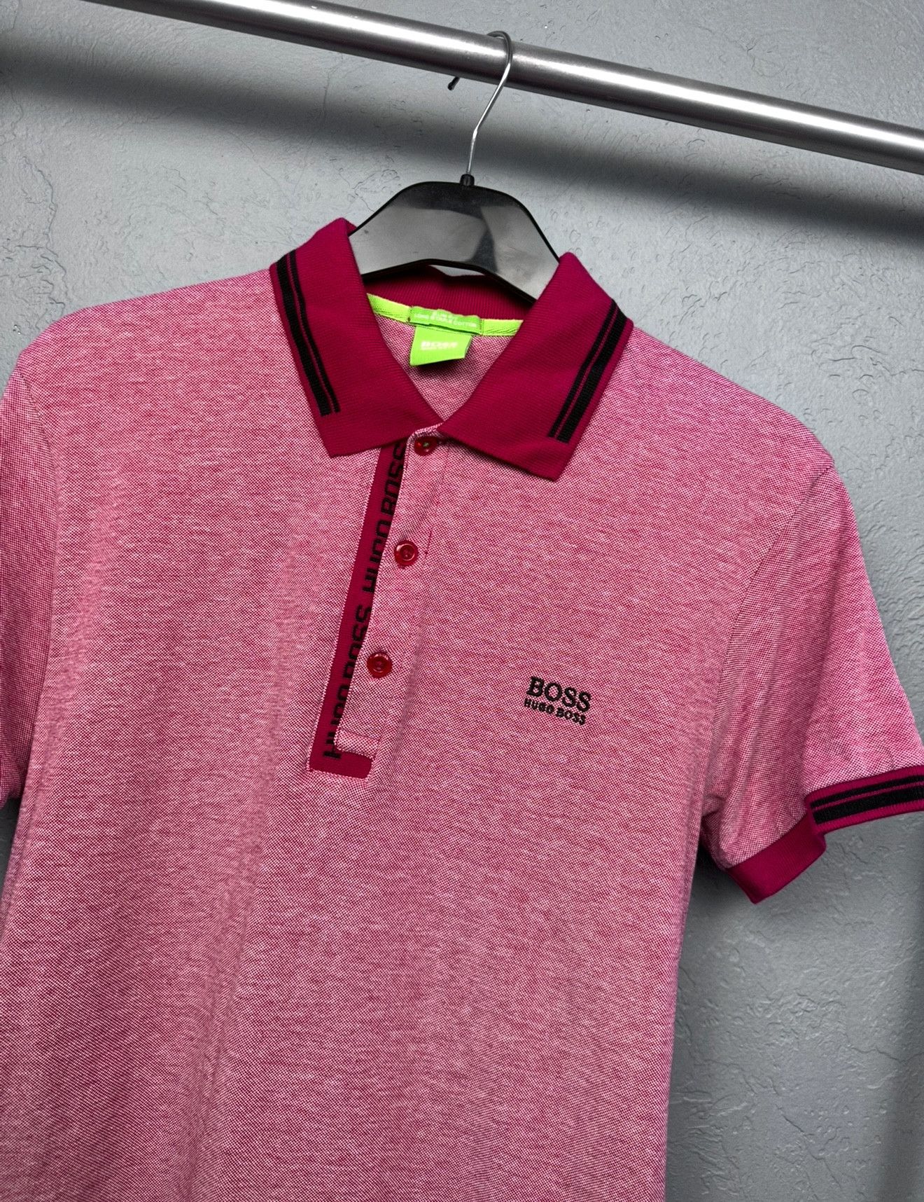 Hugo Boss × Vintage Hugo Boss Vintage Mens Polo Shirt Size US L / EU 52-54 / 3 - 2 Thumbnail