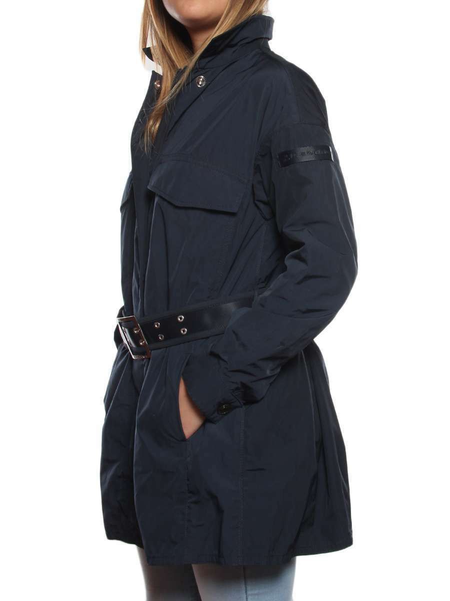 Peuterey Peuterey Women's Thalita Blue Nylon Jacket With Belt Size S / US 4 / IT 40 - 1 Thumbnail