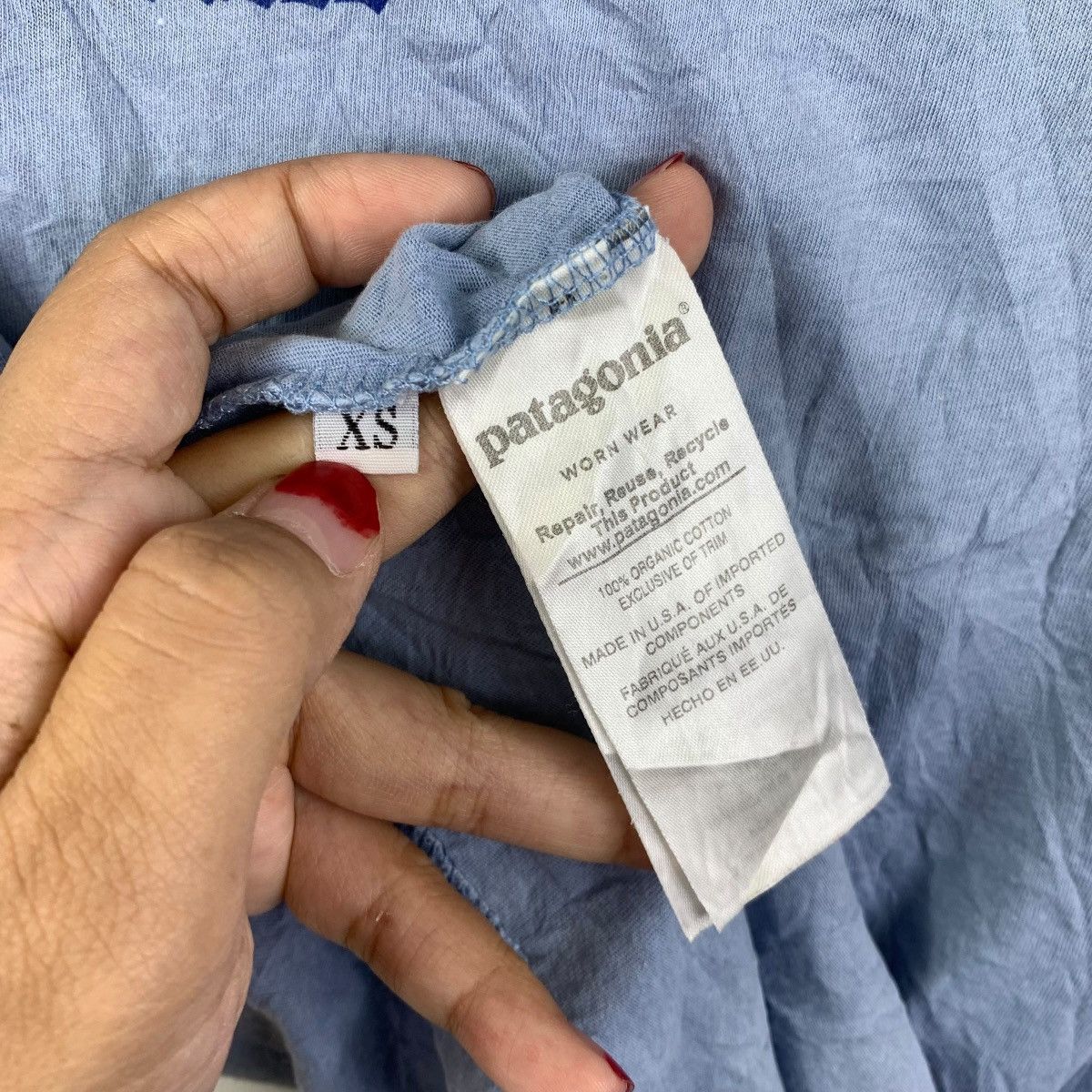 Patagonia Patagonia Made in USA Flying Fish Tee – Organic Cotton Blue Size US XS / EU 42 / 0 - 5 Thumbnail