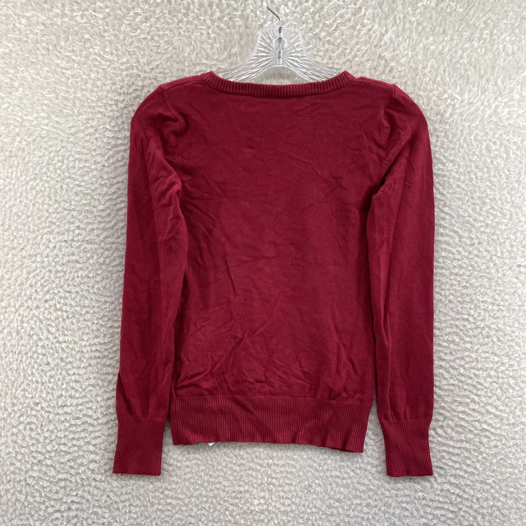 Guess VINTAGE Guess Top Xs Small Red Studded Logo Spellout Long Sleeve McBling Shirt Womens XS Size XS / US 0-2 / IT 36-38 - 2 Thumbnail