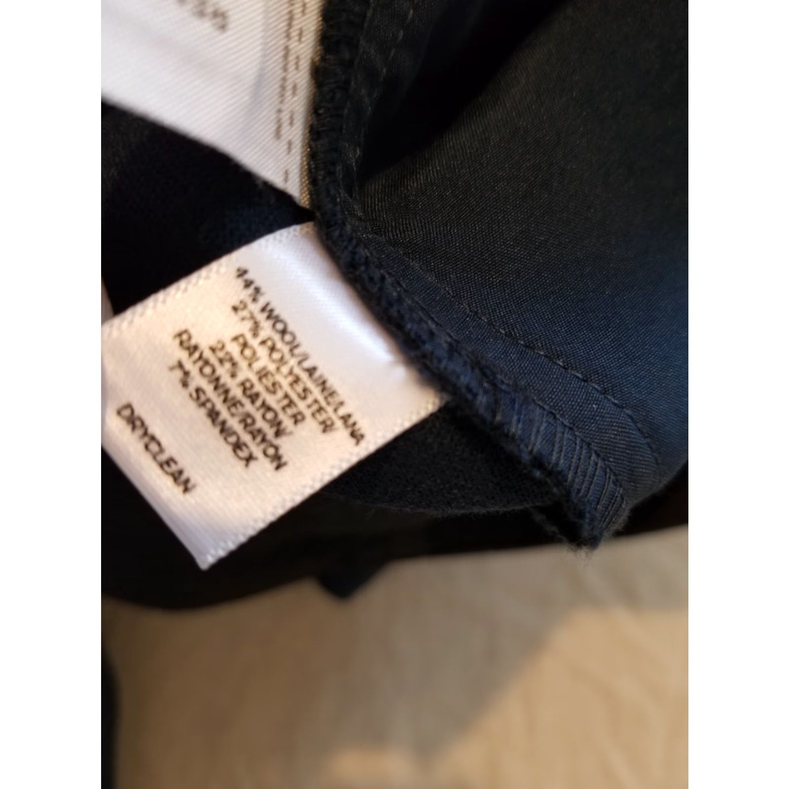 Ann Taylor Womens Ann Taylor Dress Pants Wool 2 Navy Blue Slacks Trouser Blue Womens Size 26" / US 2 / IT 38 - 7 Thumbnail