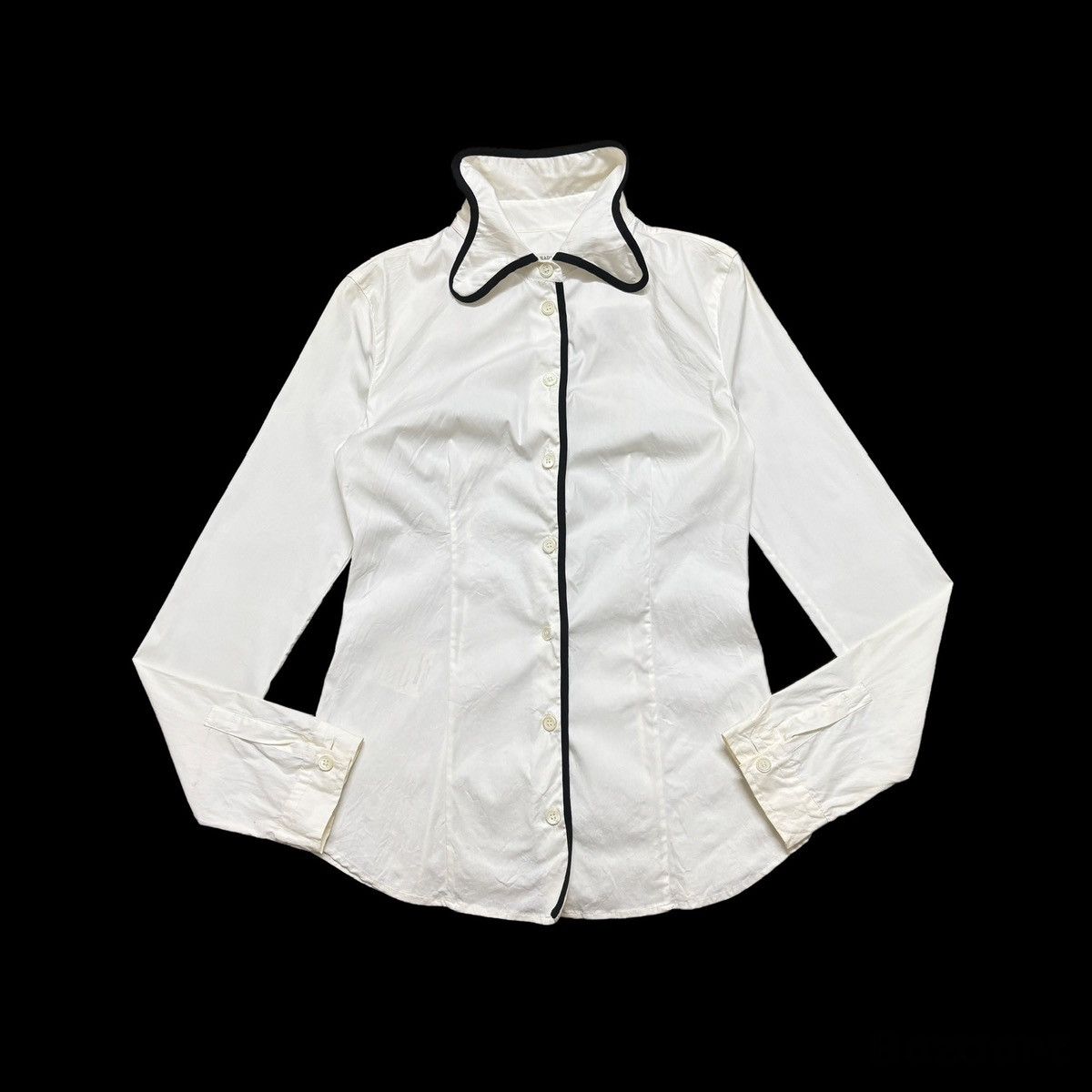 Prada Prada S/S 2008 Fairy Collar Elastic Shirt Size M / US 6-8 / IT 42-44 - 1 Thumbnail