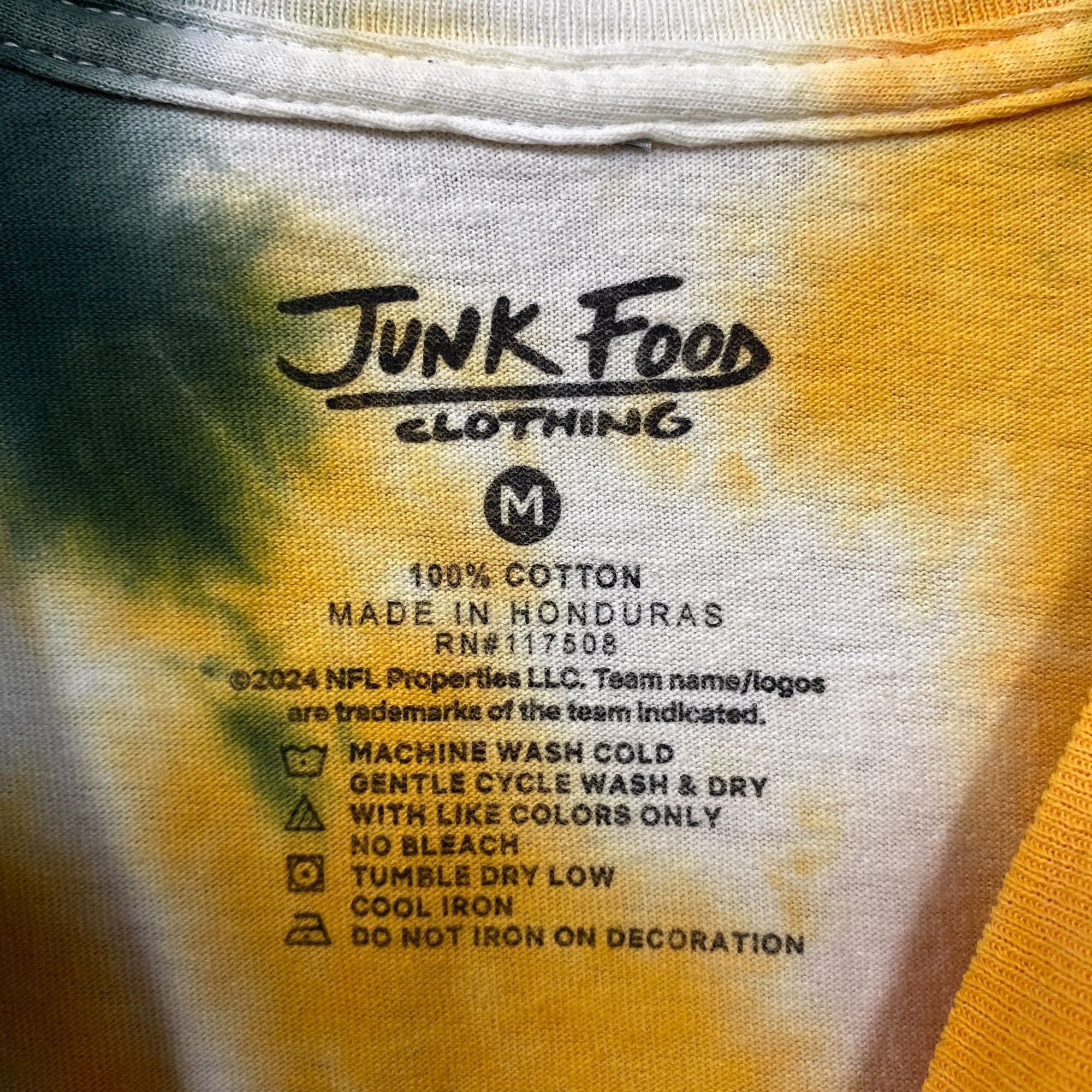 NFL Junk Food Clothing NFL Green Bay Packers Football Tie Dye T- Size US M / EU 48-50 / 2 - 4 Thumbnail