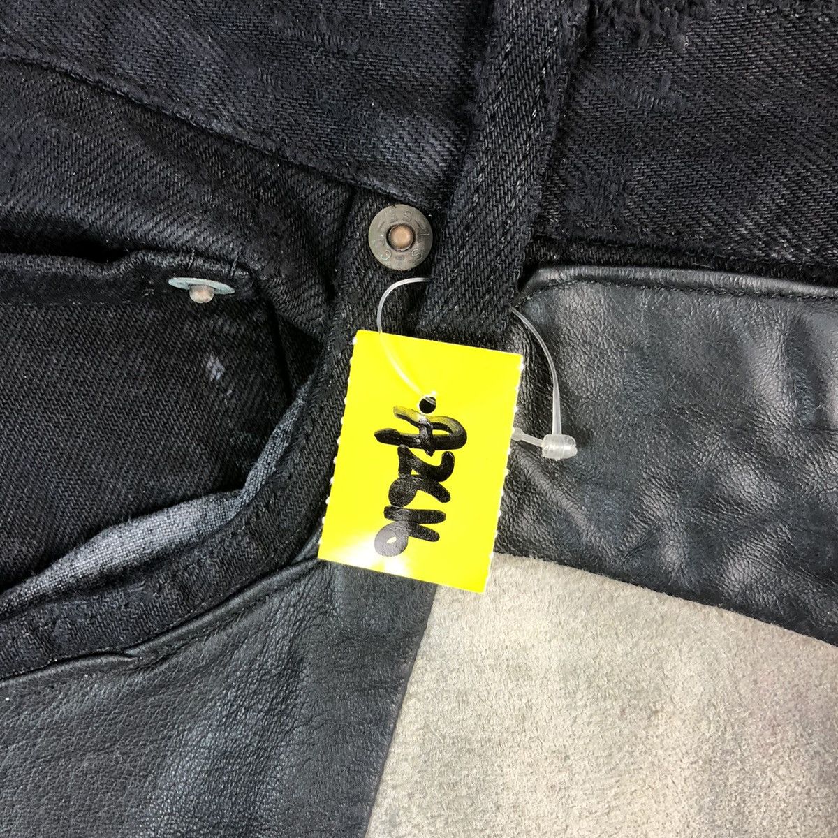 Levi's DLL Hippie Levis Black patchwork vintage Denim Pants #A2616 Size US 32 / EU 48 - 10 Thumbnail