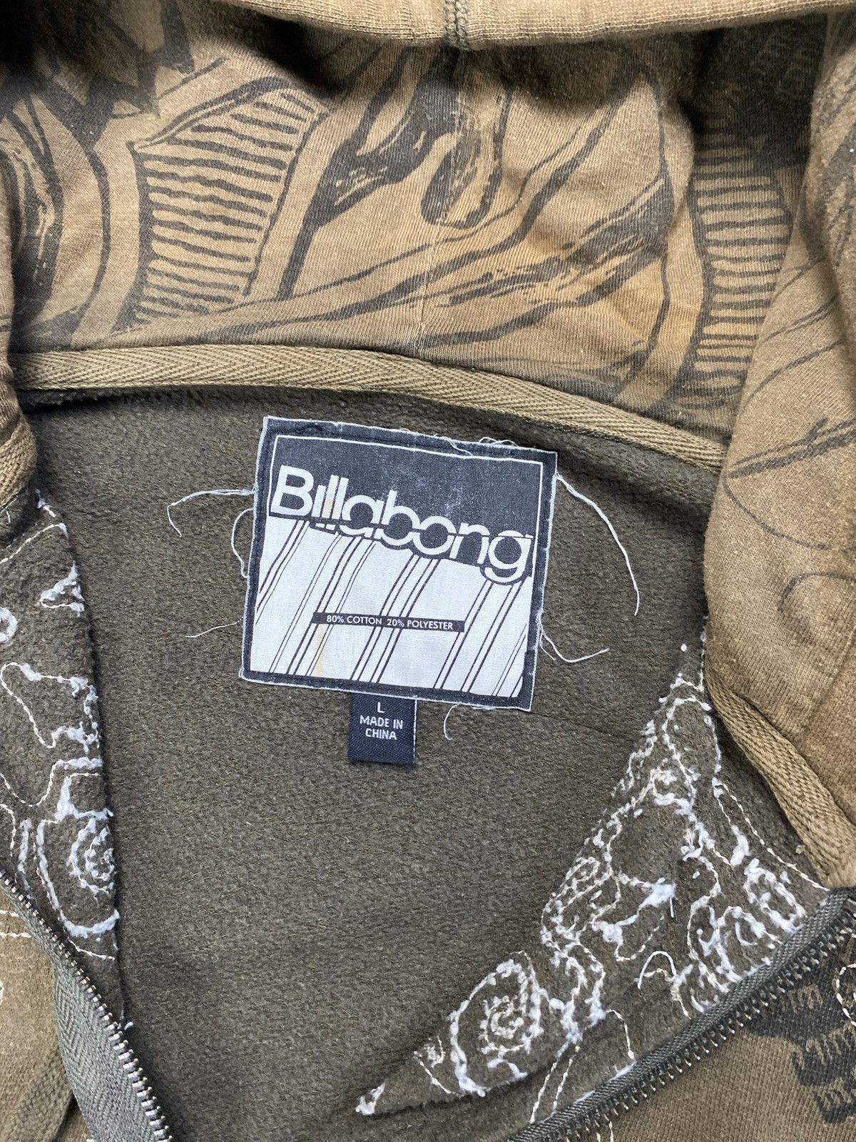 Billabong Billabong hoodie brown affliction surf skate vintage archive Size US L / EU 52-54 / 3 - 3 Thumbnail