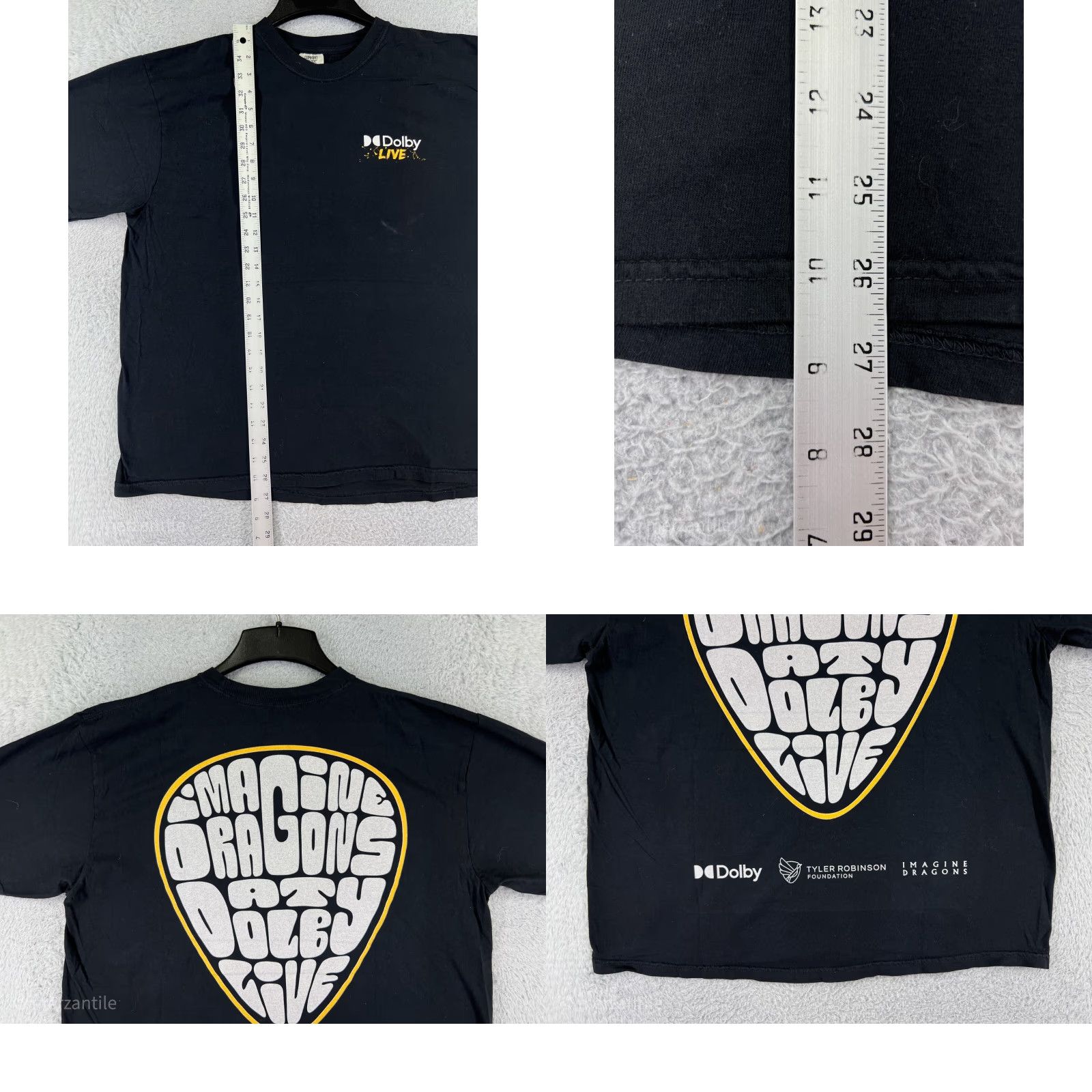 Vintage Imagine Dragons Shirt Mens XL Black Logo Concert Guit ar Pick Logo 90s? Size US XL / EU 56 / 4 - 9 Thumbnail