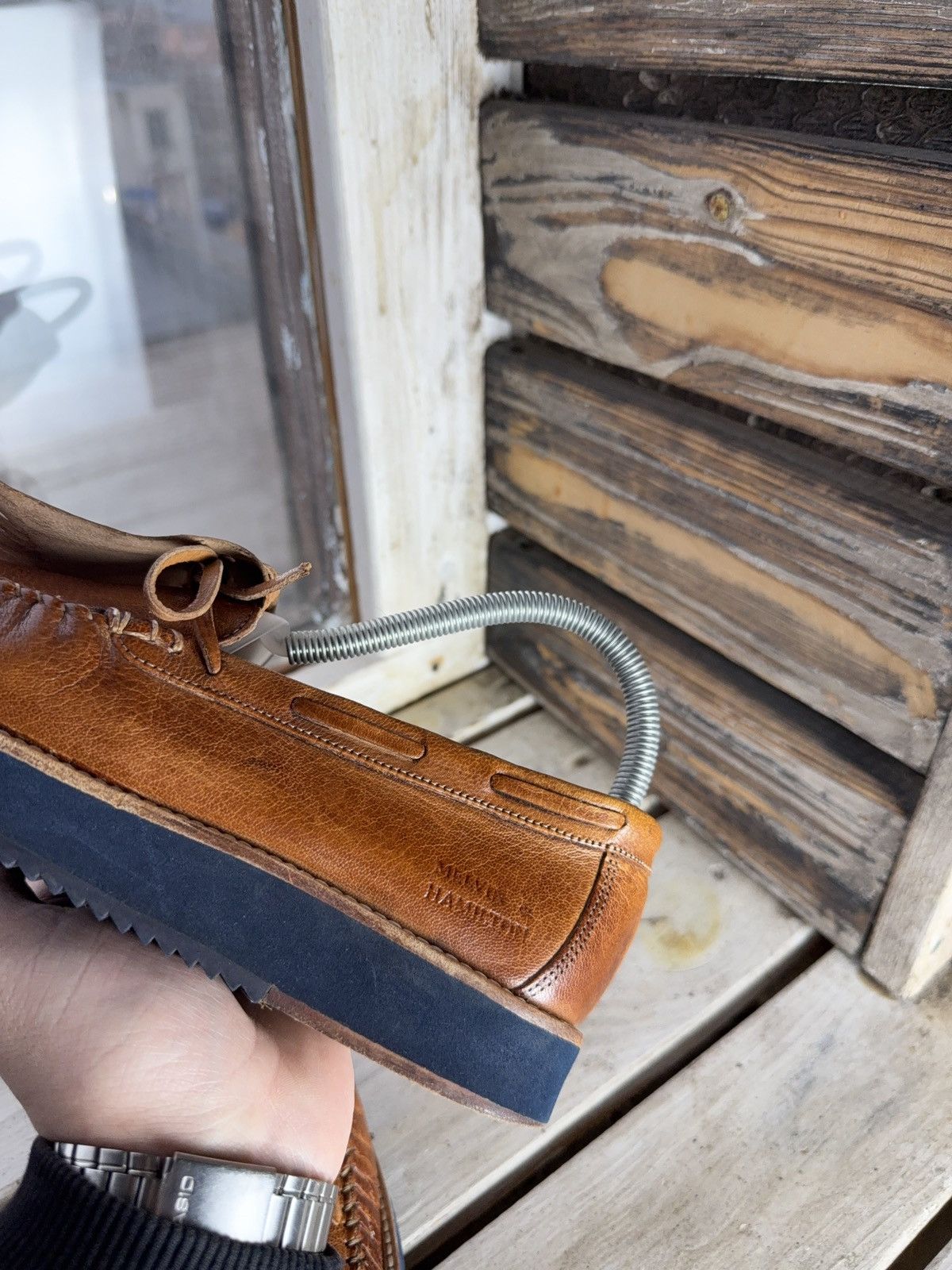 Melvin & Hamilton Luxury Melvin & Hamilton Leather Moccasin Loafers Tan Cognac Size US 7 / EU 40 - 13 Thumbnail