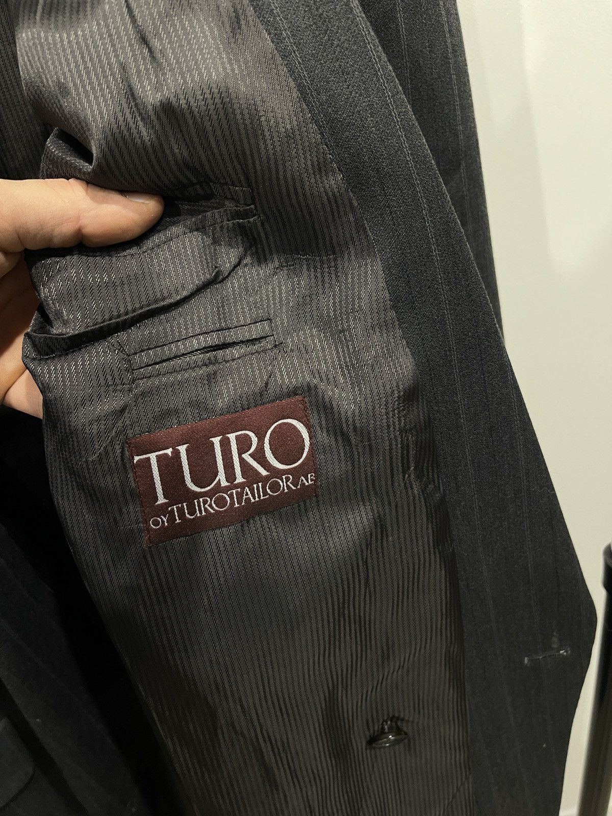 Vintage Vintage double-breasted jacket dark gray turo big size 48R Size 48R - 7 Thumbnail