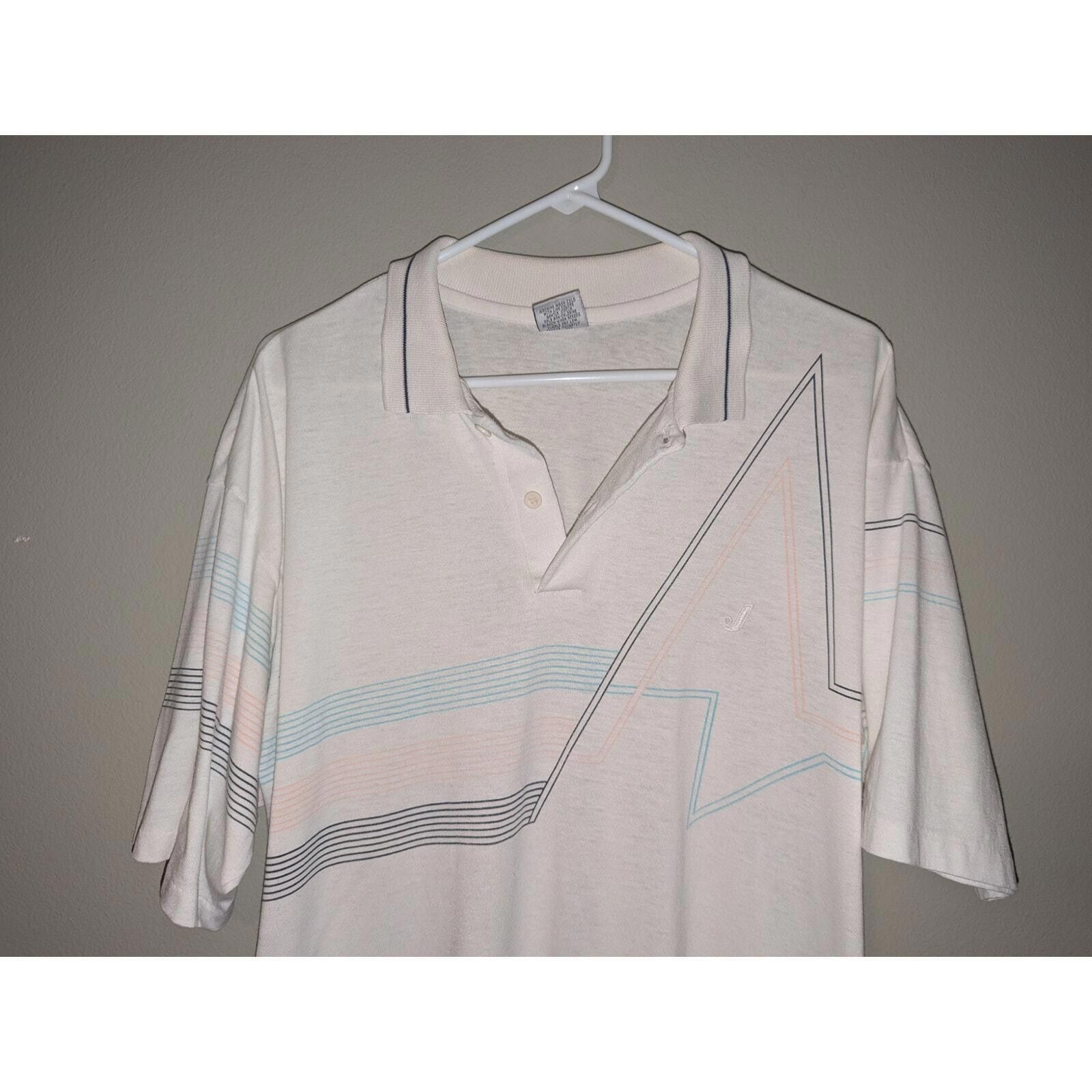 Jantzen Vintage Jantzen Large Polo Blue Pink Black Stripes Size US L / EU 52-54 / 3 - 2 Thumbnail