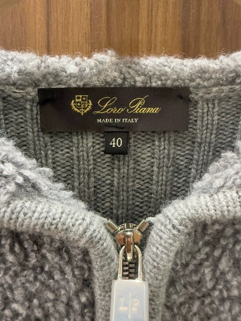Loro Piana LORO PIANA Gray Teddy cashmere cardigan Size XS / US 0-2 / IT 36-38 - 3 Thumbnail