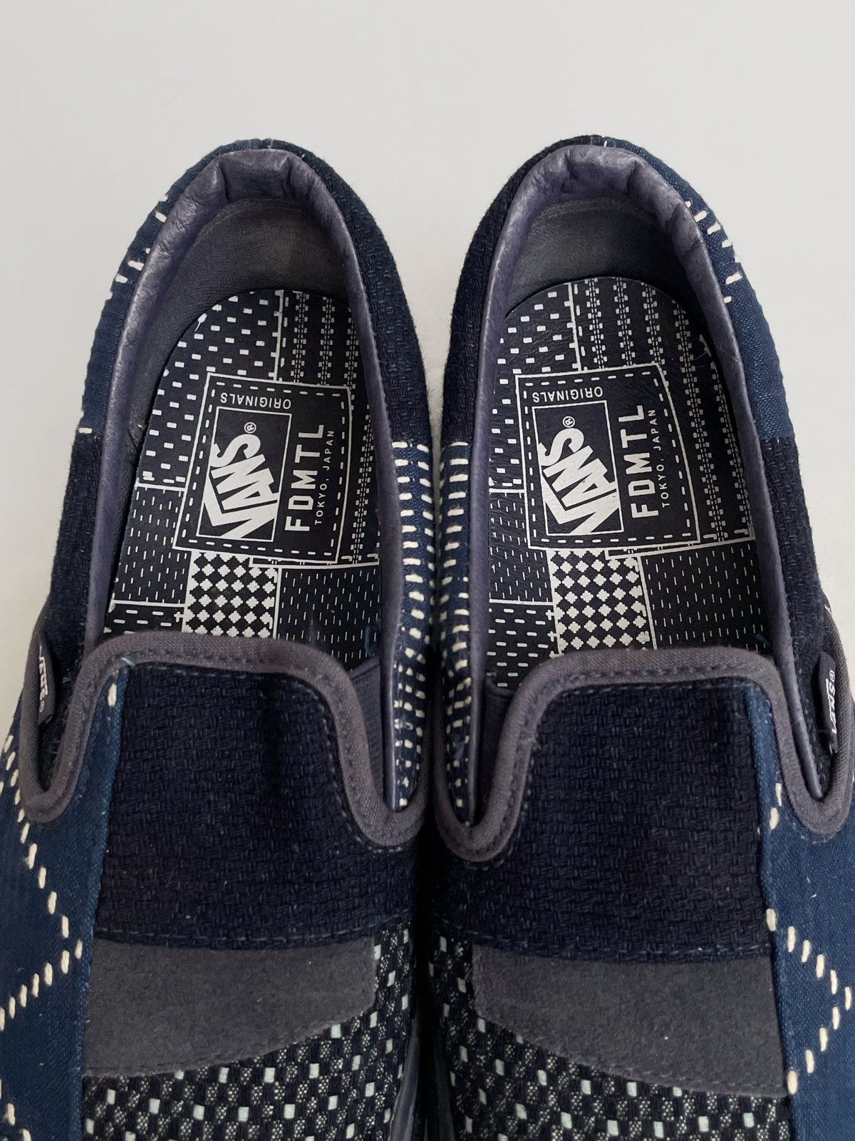 FDMTL × Japanese Brand × Vans Vans FDMTL Sashiko denim Slip one Japanese style Size US 7 / EU 40 - 5 Thumbnail