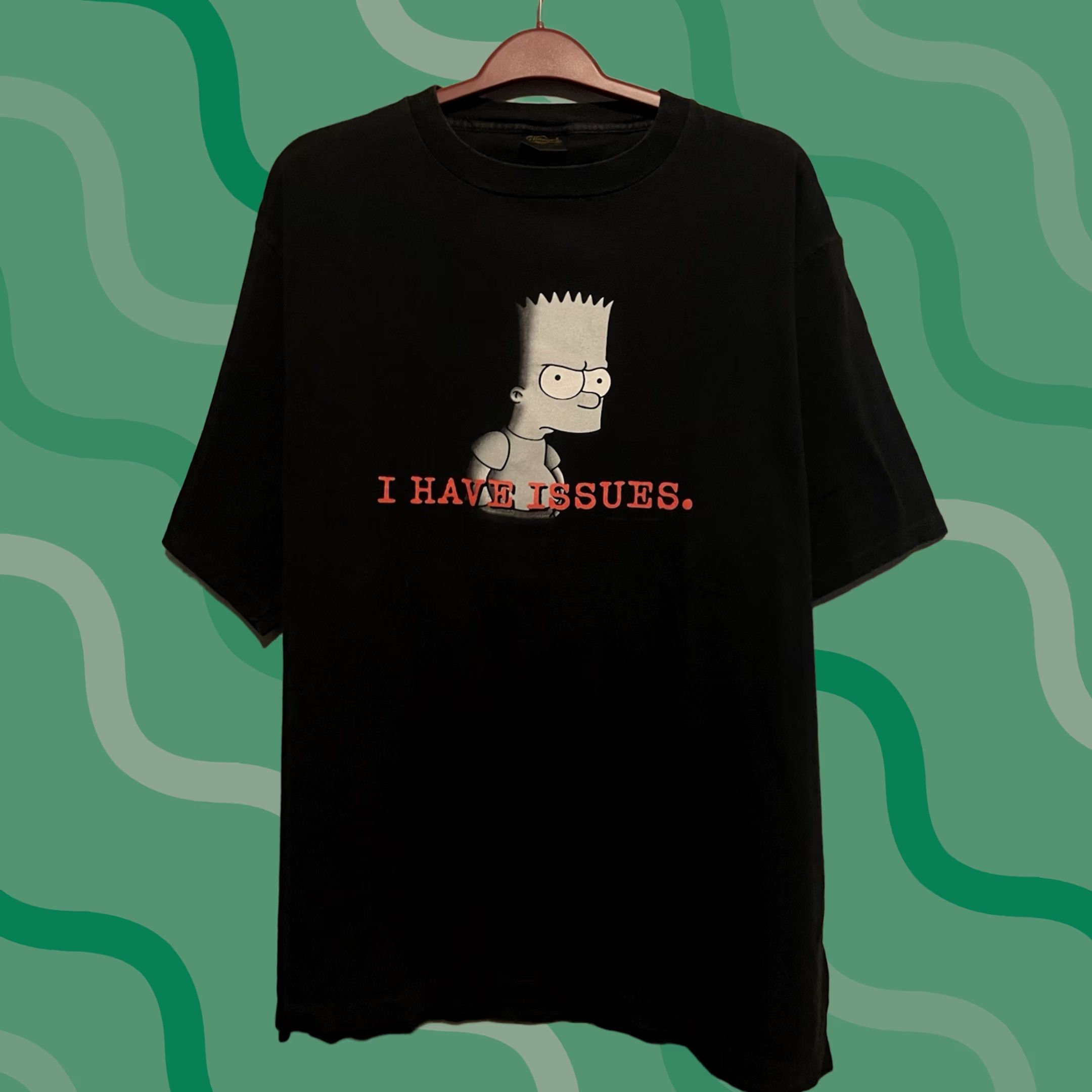 Changes VINTAGE Changes Bart Simpson T-Shirt Black 2XL Mens Short Sleeve Cotton Blend Graphic Print Embroidered Logo 90s USA TV Vintage Size US XXL / EU 58 / 5 - 1 Thumbnail