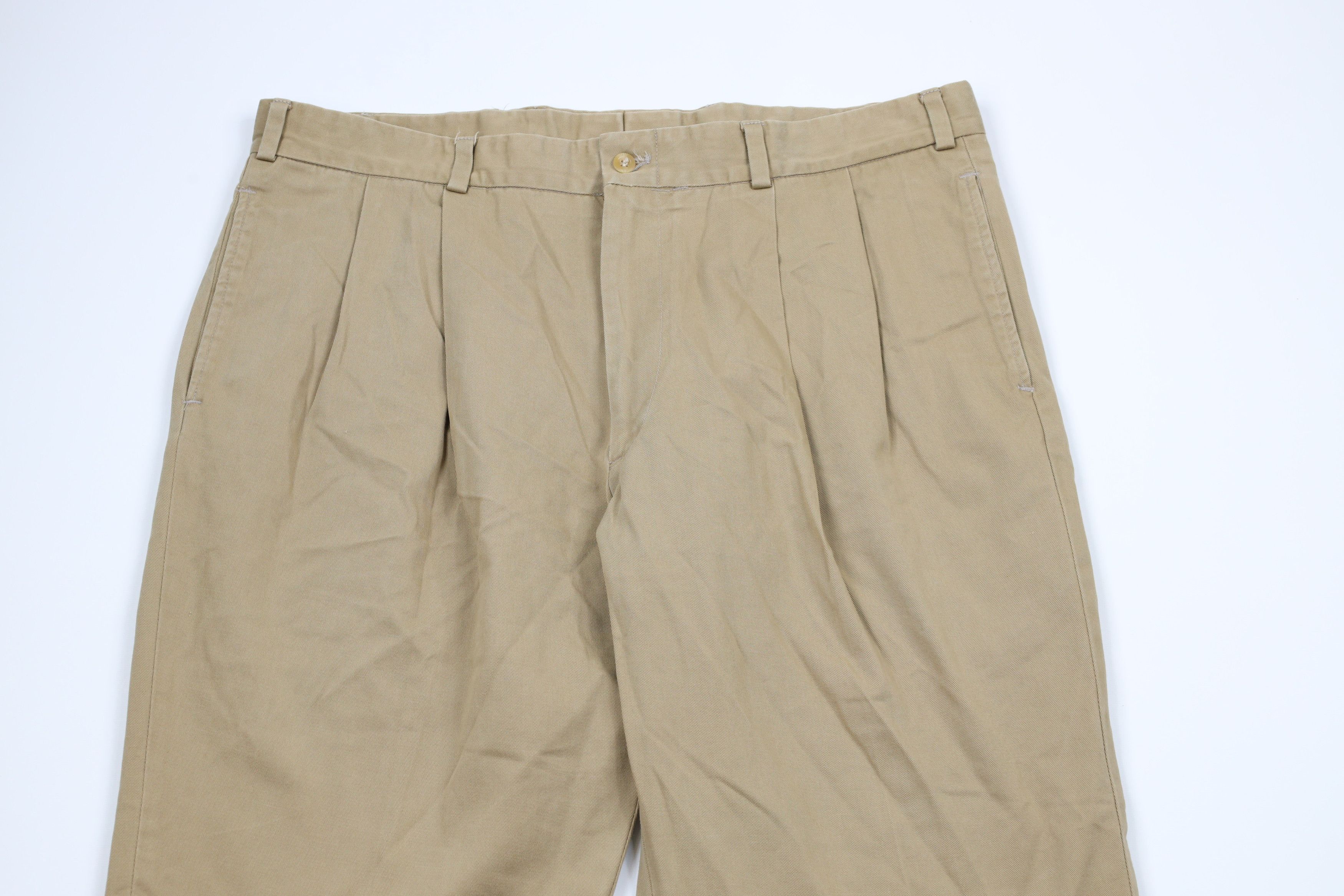 Bills Khakis × Vintage Vintage Bills Khakis Pleated Cotton Twill Pants Beige USA Size US 40 / EU 56 - 2 Thumbnail