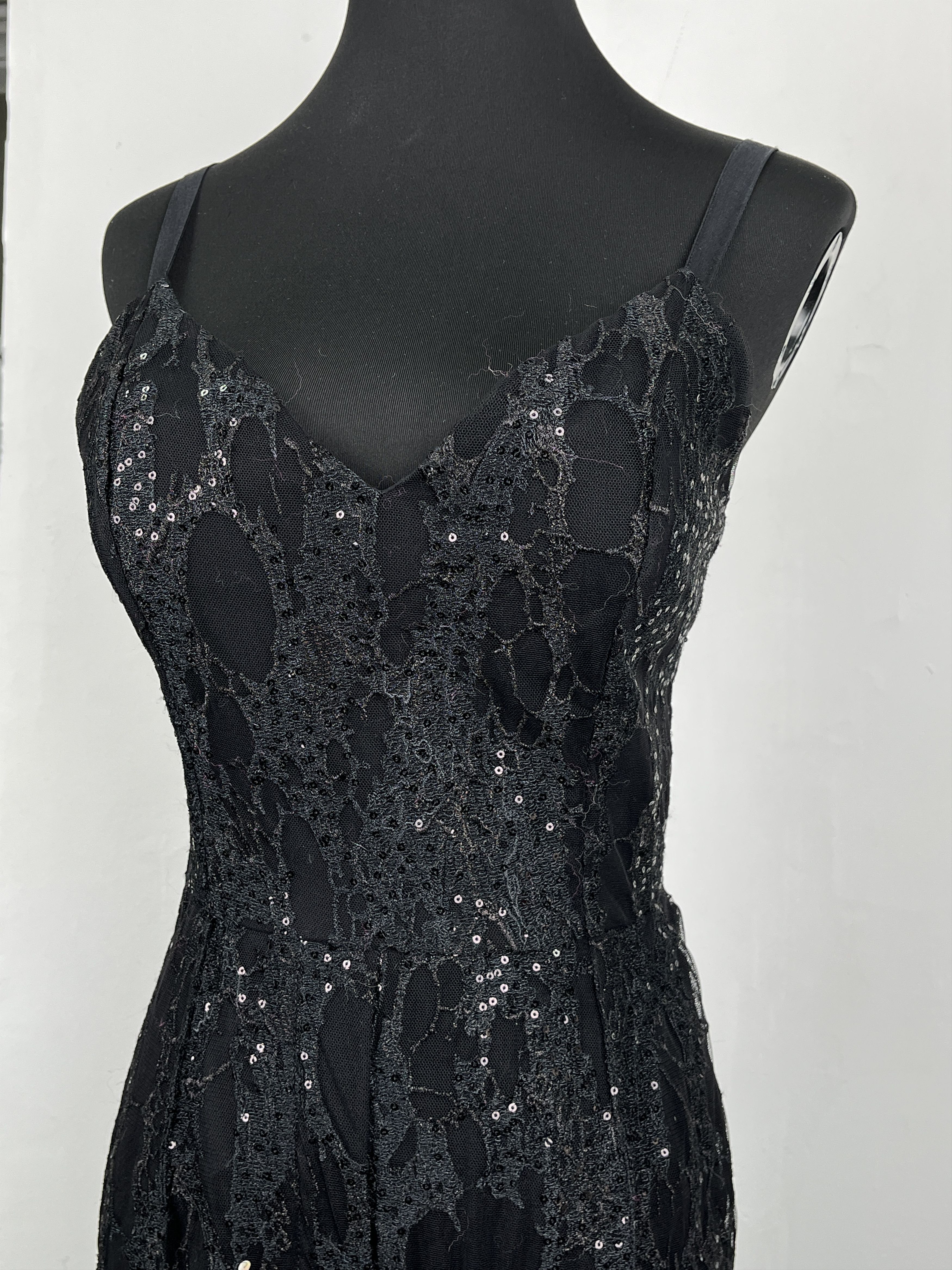 Elie Saab Elie Saab Black Full Sequinned Strap Jumpsuit Size XXS / US 00 / IT 34 - 5 Thumbnail