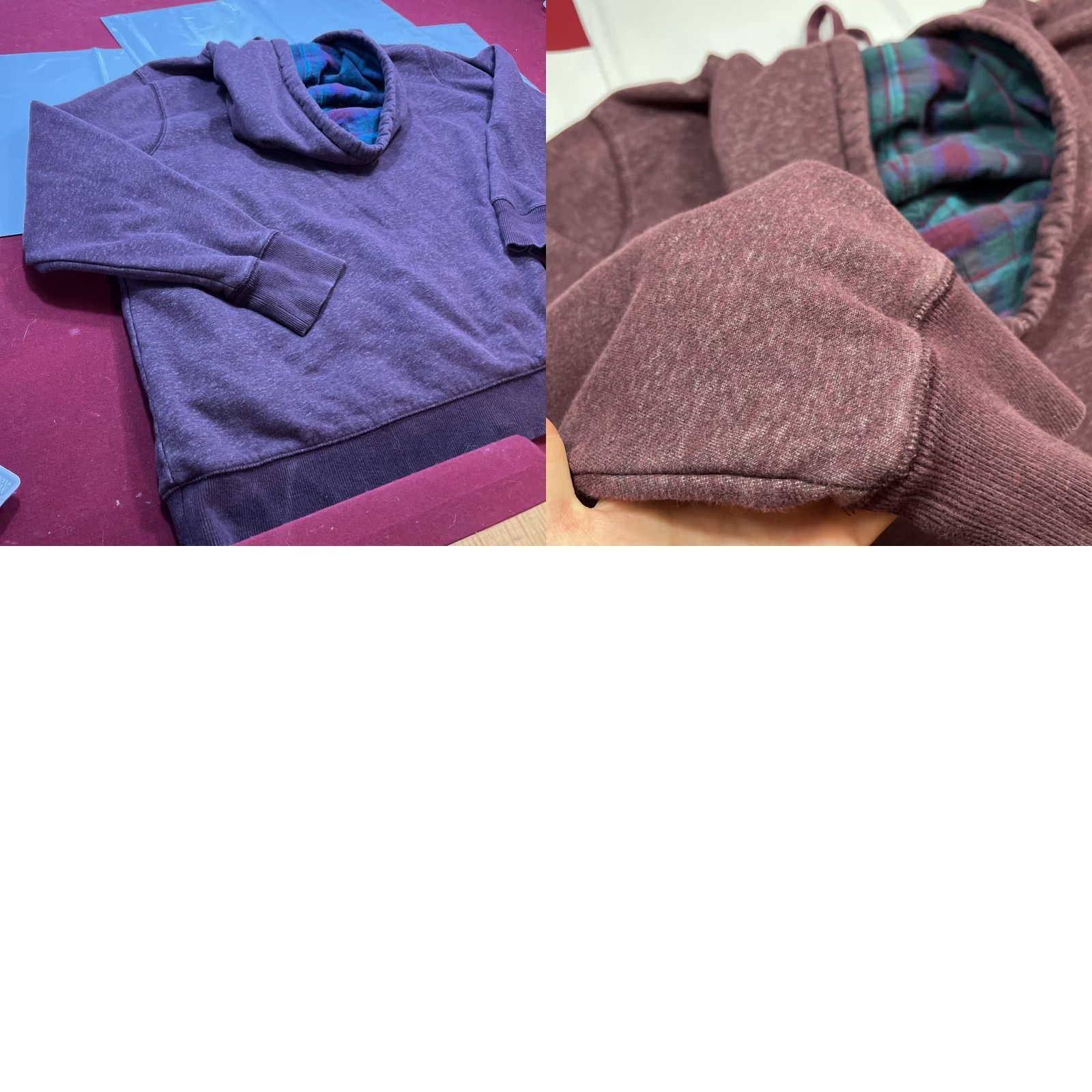 Vintage VINTAGE L.L.Bean Zip Hooded Sweatshirt Shirt Hooded Lined 3XL Burgundy Plaid Flannel 90s Mens Size US XXL / EU 58 / 5 - 10 Thumbnail