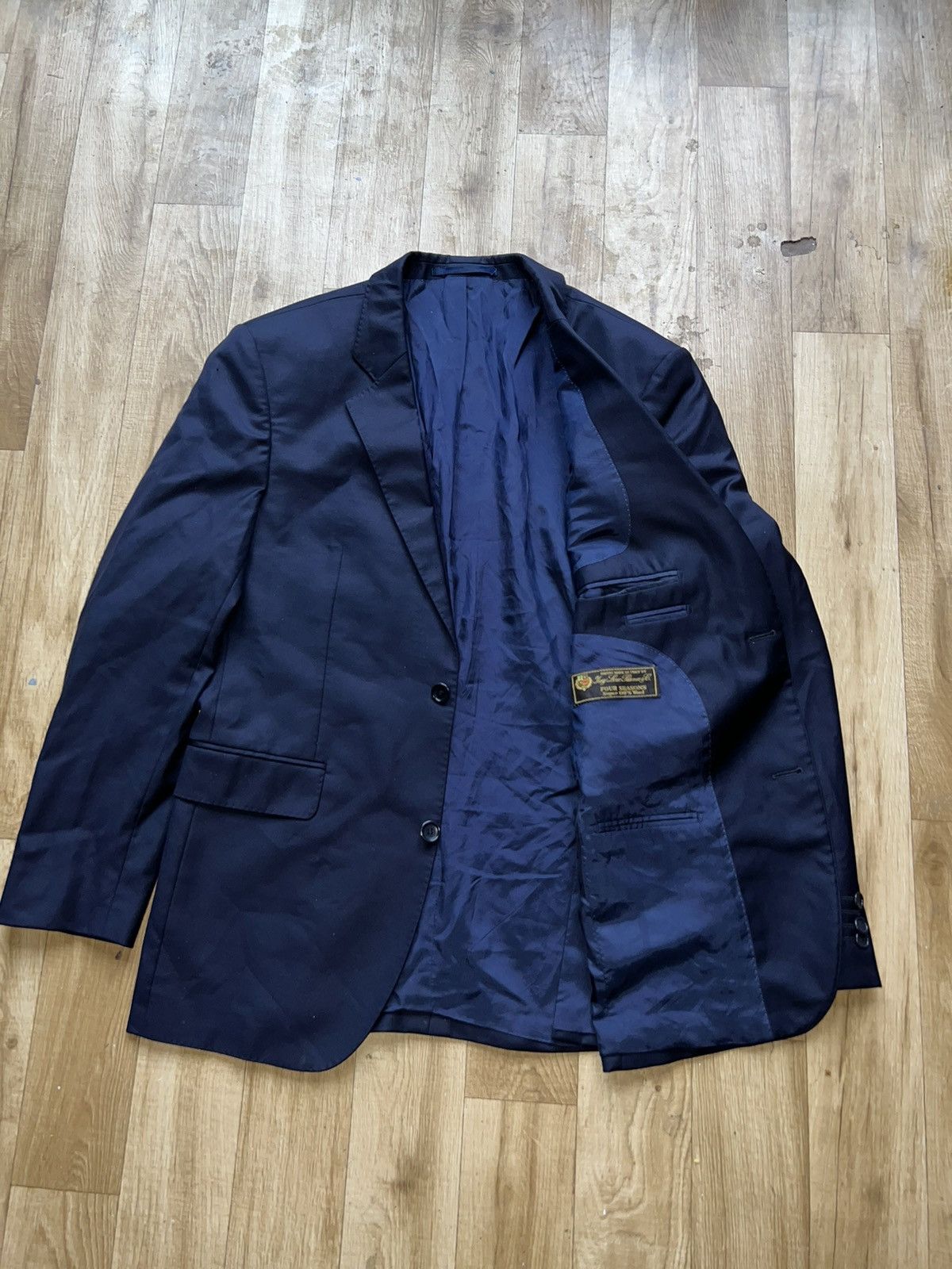 Loro Piana × Vintage Loro Piana Navy Blazer Jacket luxury made in Italy Size 50L - 3 Thumbnail