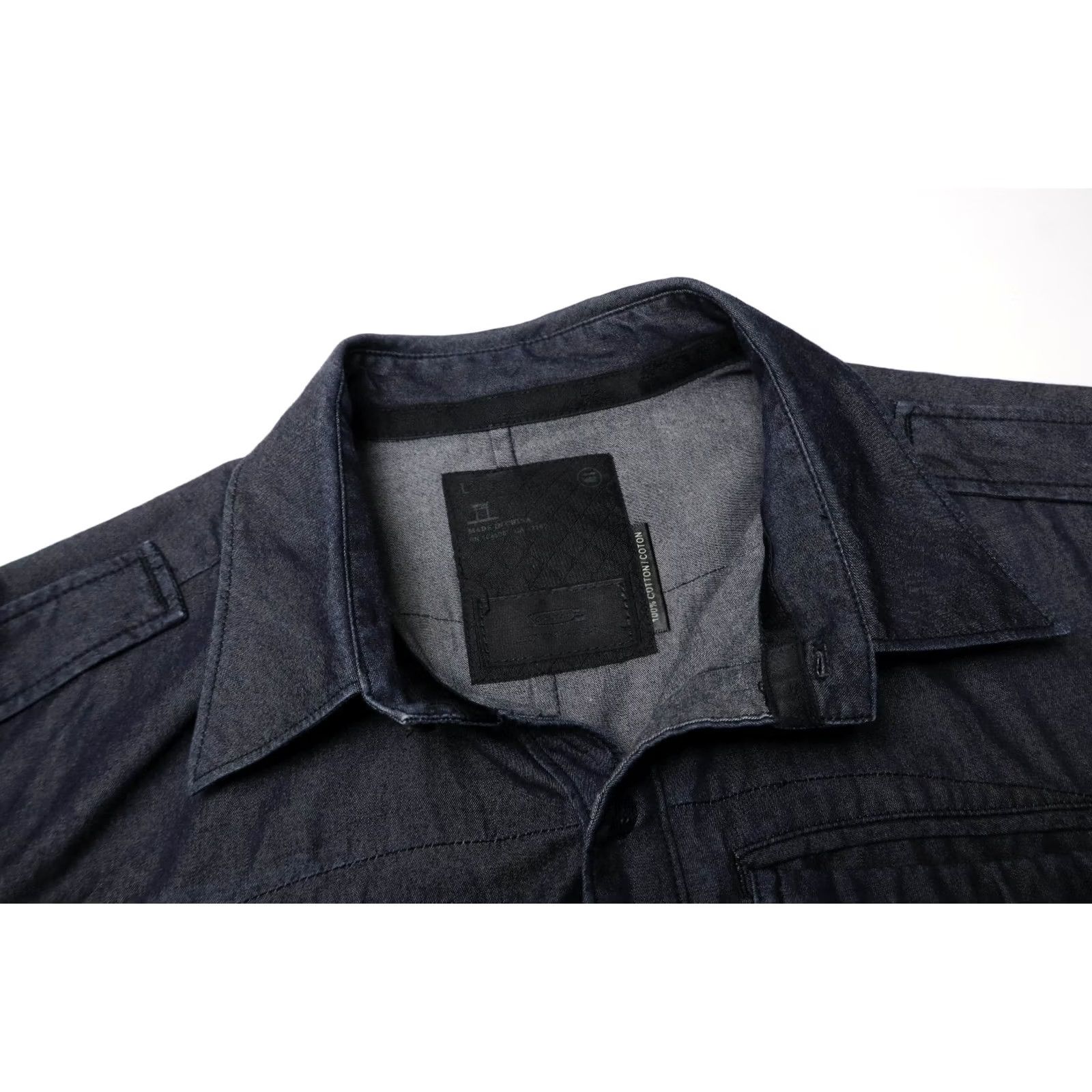 G-Star G-STAR Prime Midnight Shirt Men's LARGE Dark Blue Pocket Spread Collar Logo Size US L / EU 52-54 / 3 - 4 Thumbnail