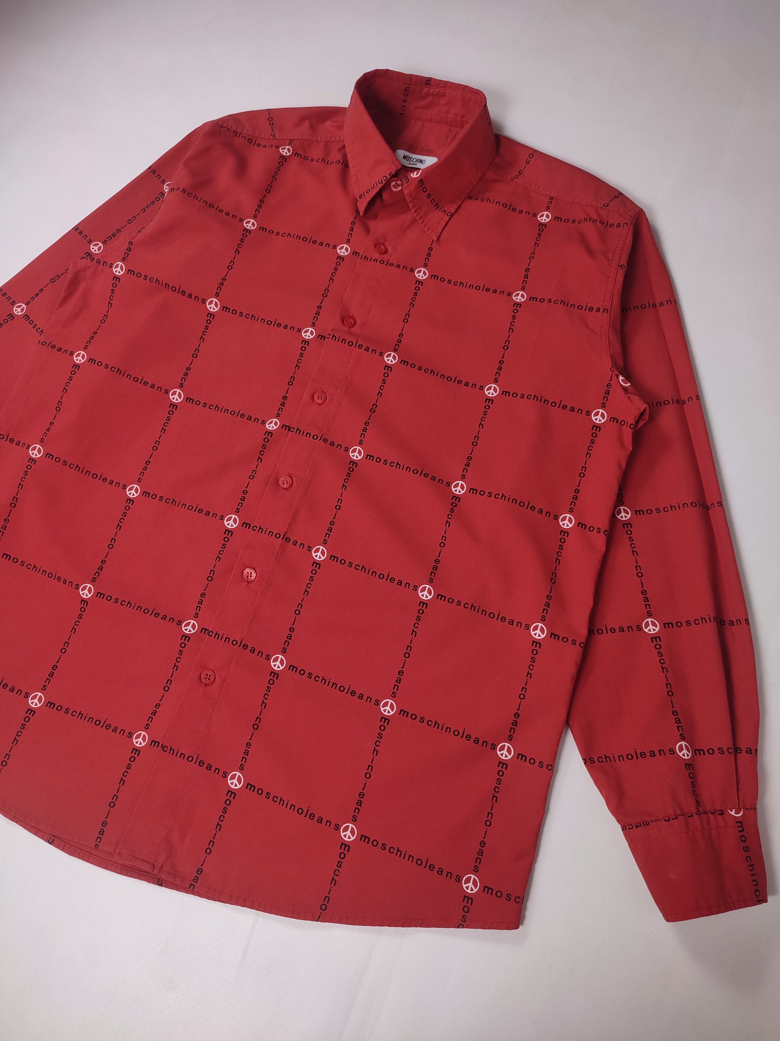Moschino Moschino vintage shirt monogram Size US L / EU 52-54 / 3 - 5 Thumbnail