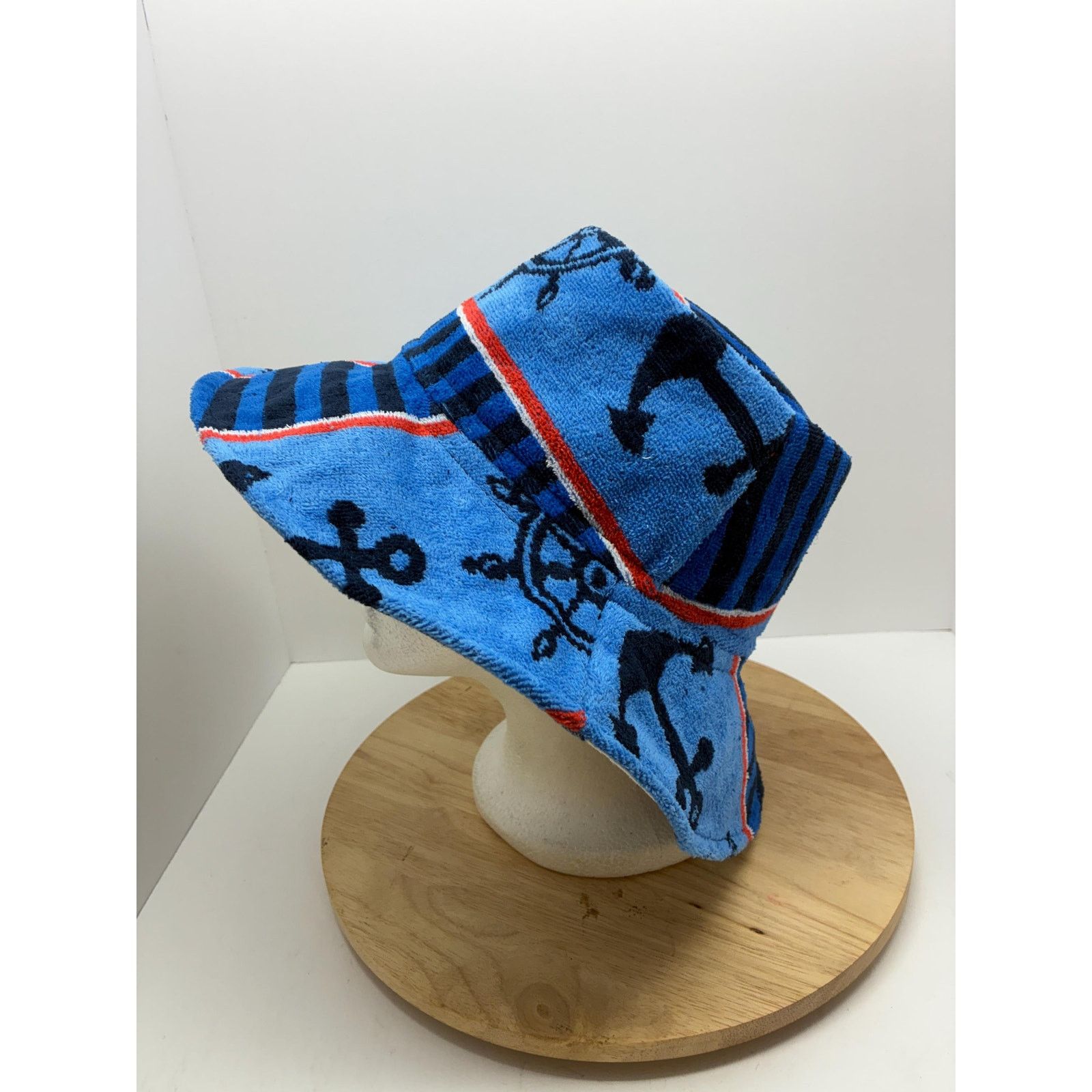 Other Upcycled Bucket Hat, Nautical Summer Hat, Soft, Packable, Size ONE SIZE - 6 Thumbnail