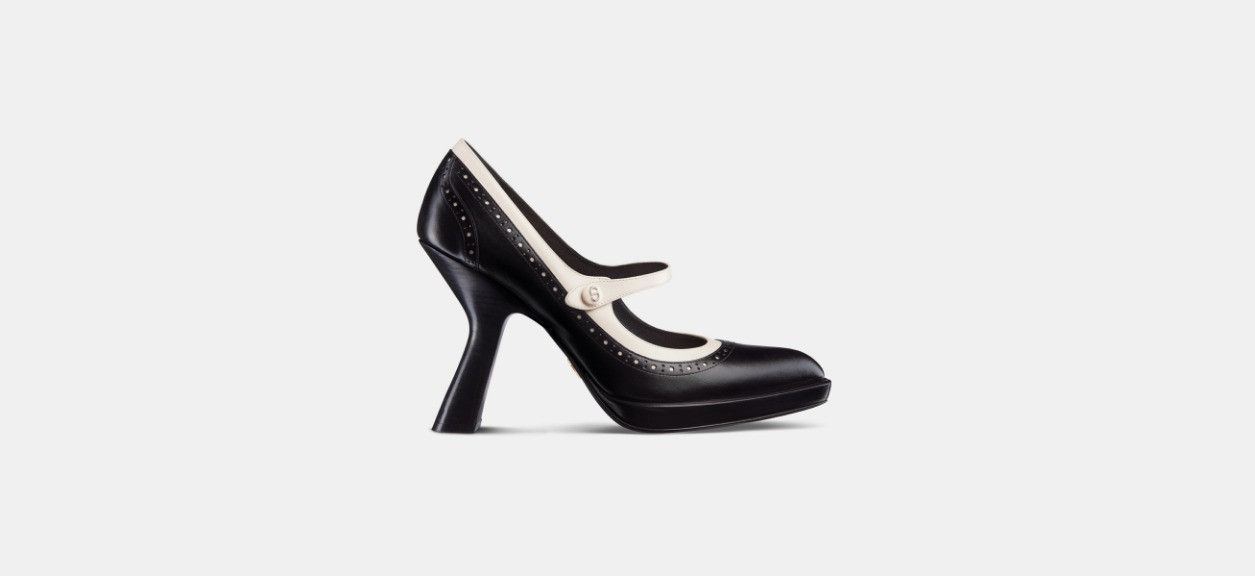 image of O1W1Db10524 SpectaDior Pump In Black & White Shoes in Black/White, Women's