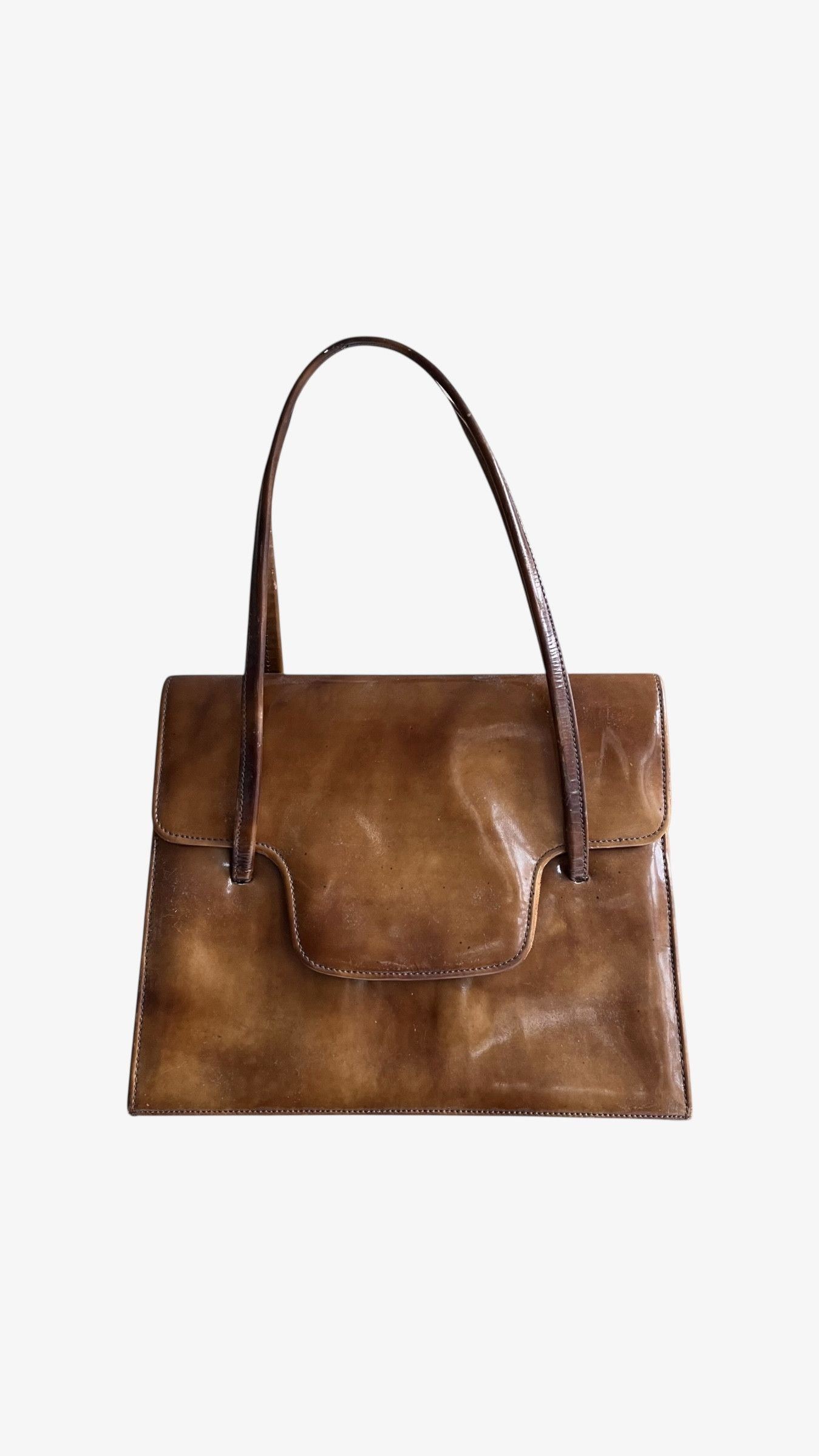 Vintage 1960s Heko Misty Faux Leather Flap Shoulder Bag