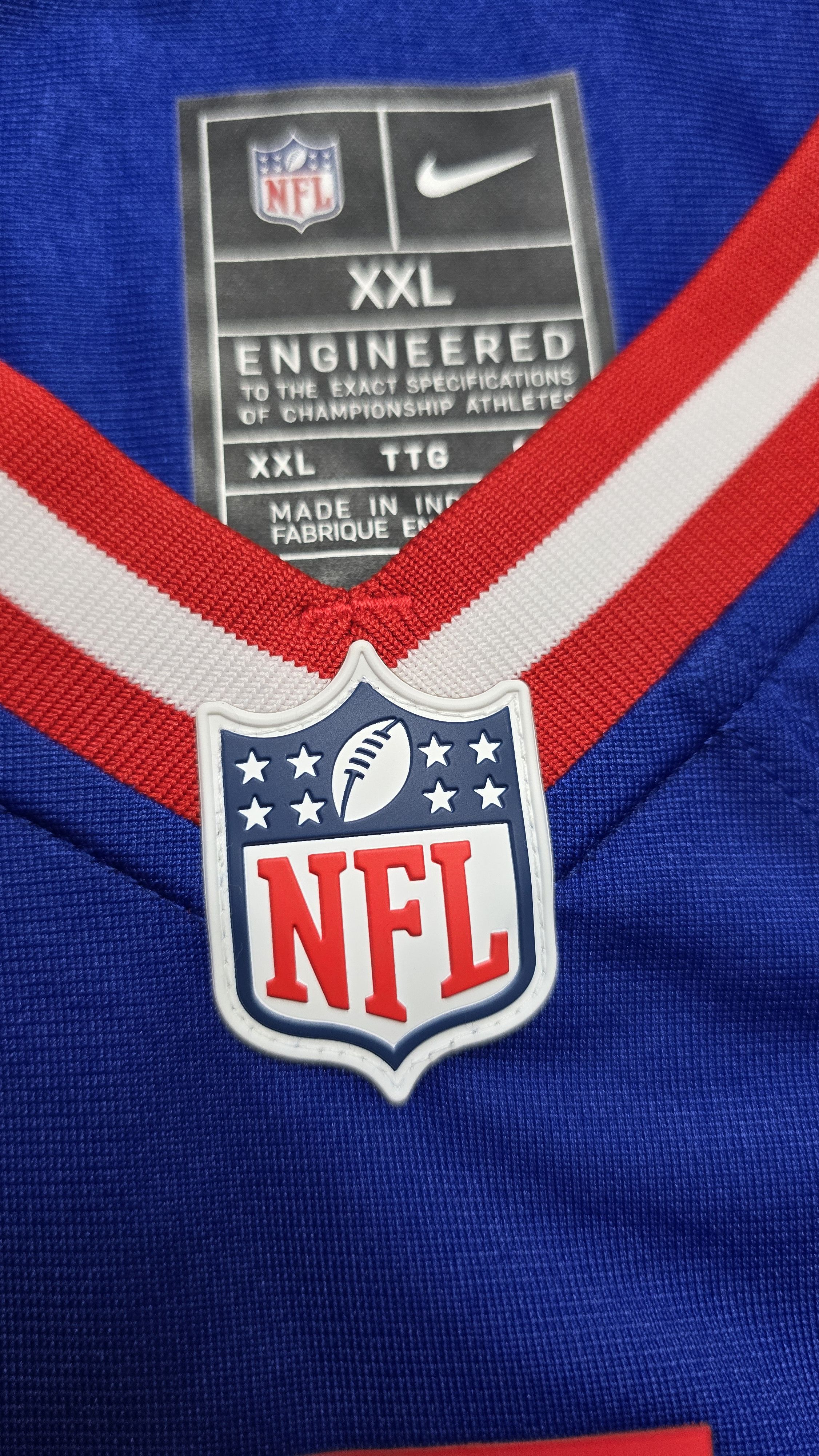 Nike Malik Nabers #1 Giants Nike NFL Game Jersey Size US XXL / EU 58 / 5 - 12 Thumbnail