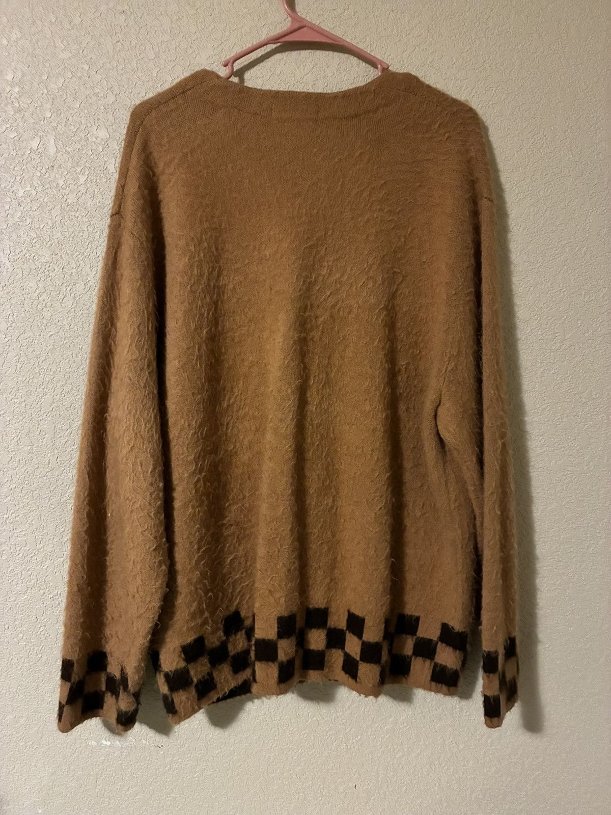 Supreme Supreme Checkered Mohair Cardigan Size US L / EU 52-54 / 3 - 2 Thumbnail