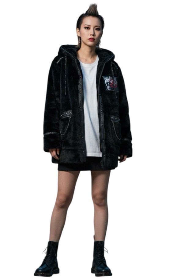 Sex Pot ReVeNGe Sex Pot Revenge Punk Faux Fur Hoodie Jacket Size L / US 10 / IT 46 - 1 Thumbnail