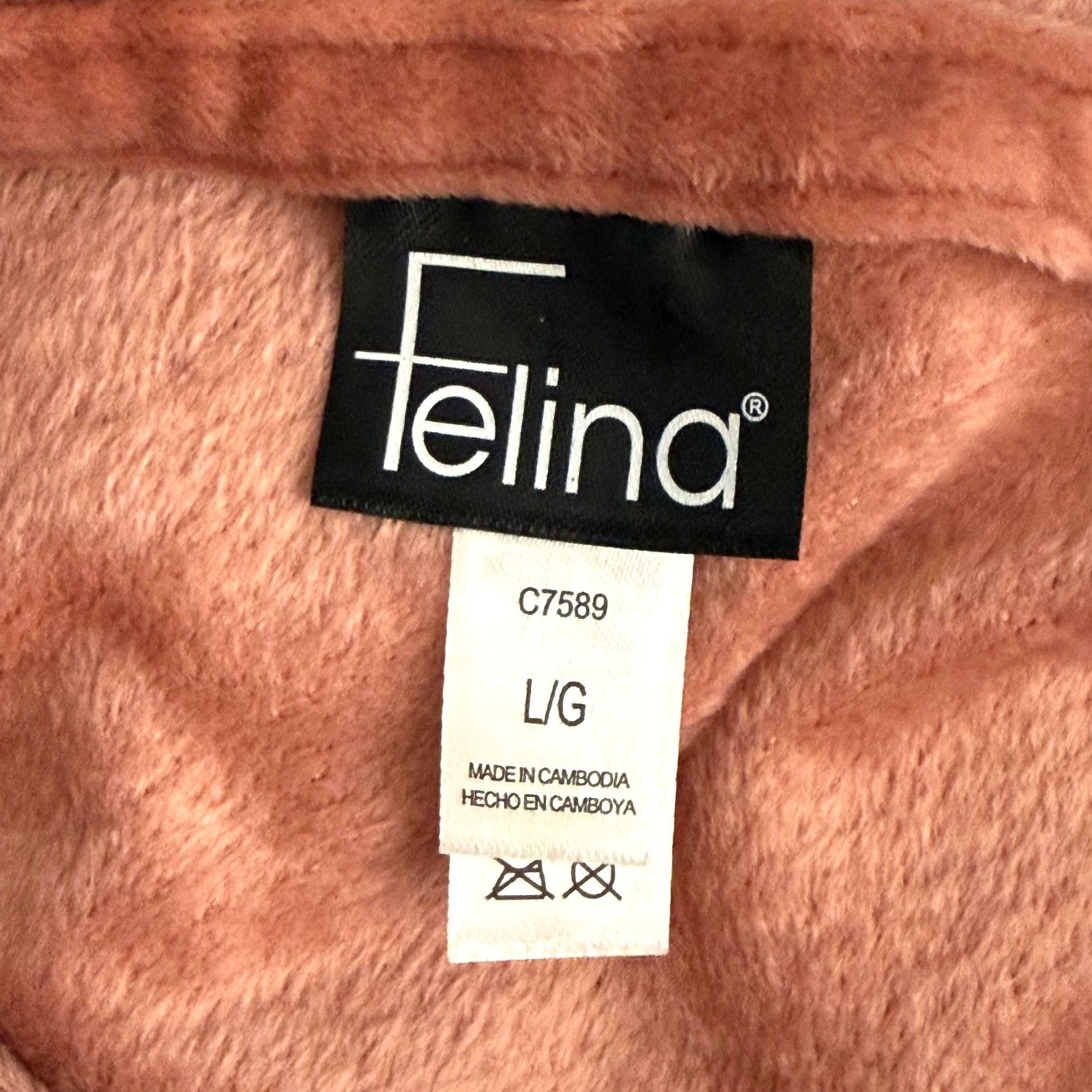 Vintage Felina Womens Hoodie L Velour Full Zip Pink Dusty Rose Relaxed Fit Loungewear Y2K Velour Zip Hoodie Size L / US 10 / IT 46 - 4 Thumbnail