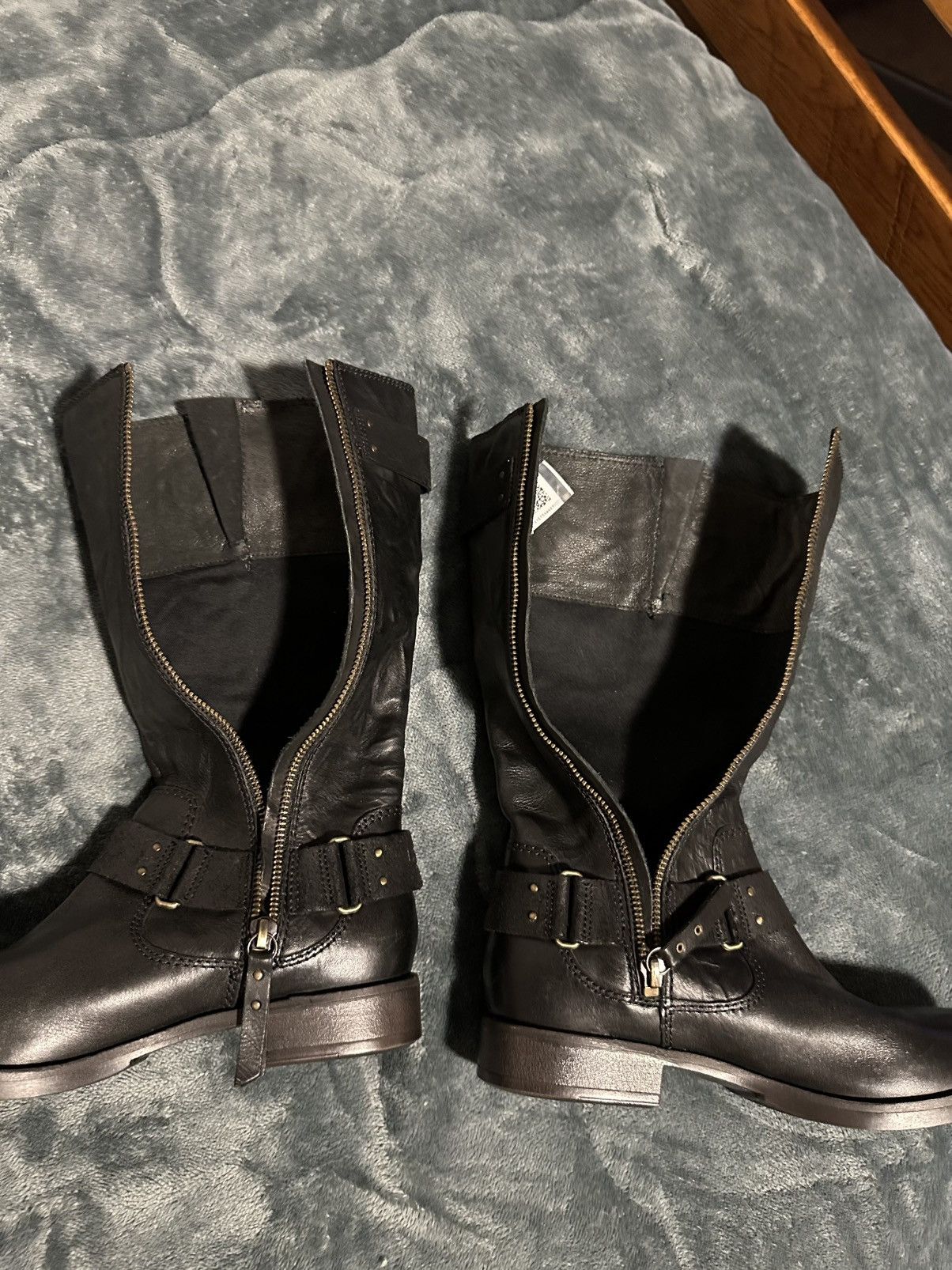 Ugg UGG Australia Damien textured leather tall lodge black boots Size US 6.5 / IT 36.5 - 3 Thumbnail