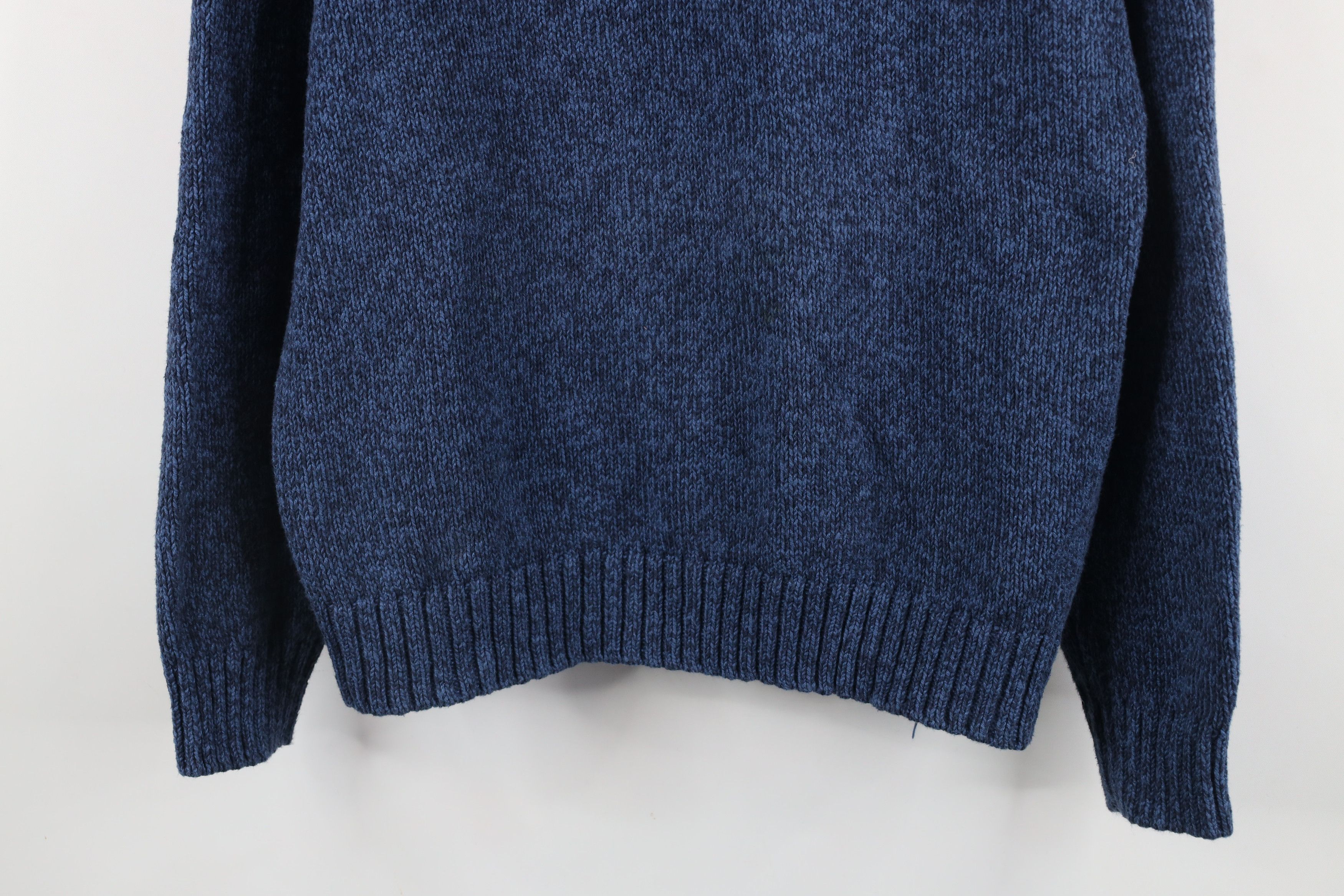 L.L. Bean × Vintage Vintage LL Bean Ribbed Knit Henley Pullover Sweater Blue Size US L / EU 52-54 / 3 - 3 Thumbnail
