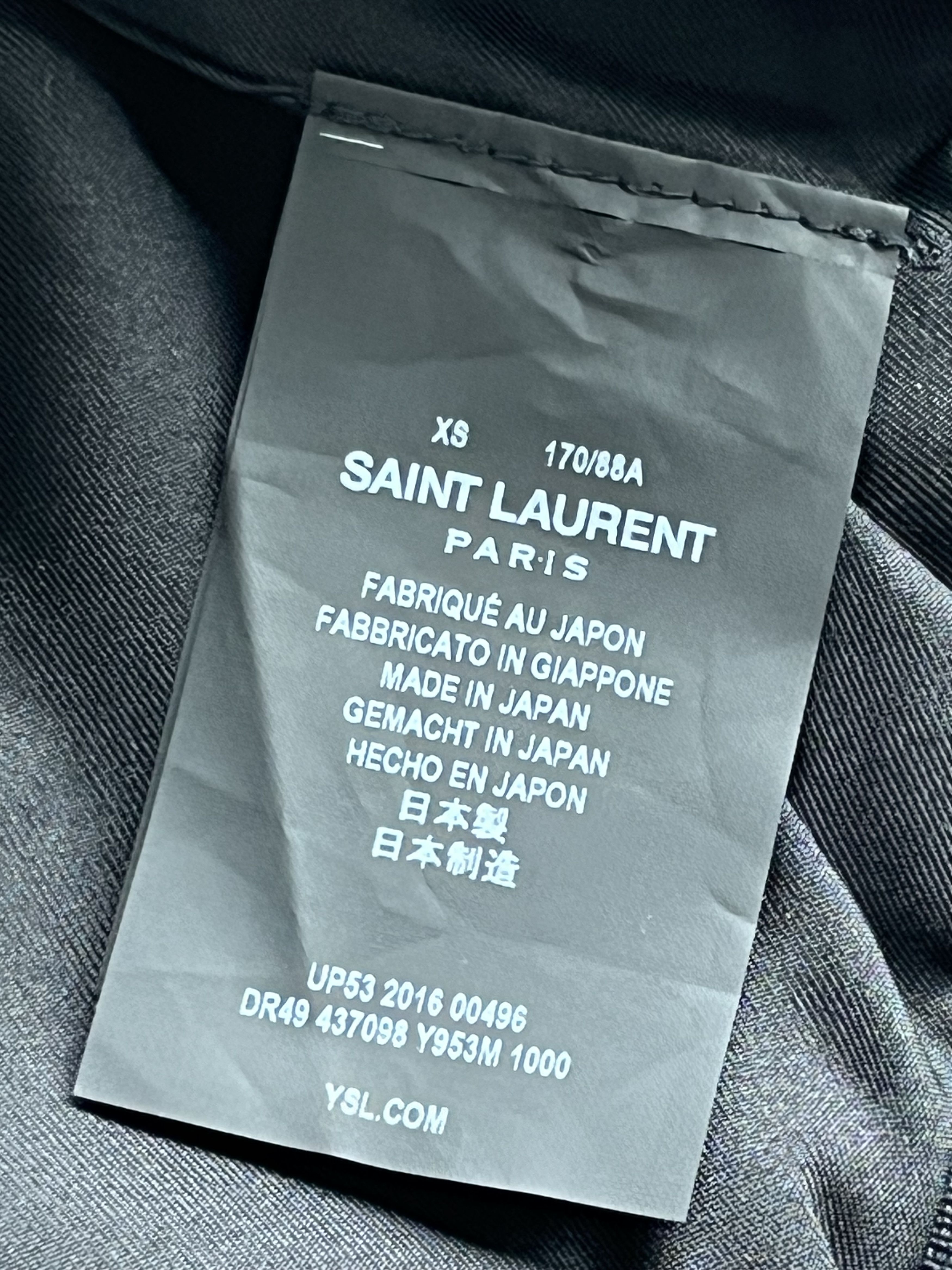 Saint Laurent Paris Saint Laurent Paris Hedi Slimane Music Note Bomber Jacket XS Size US XS / EU 42 / 0 - 21 Thumbnail