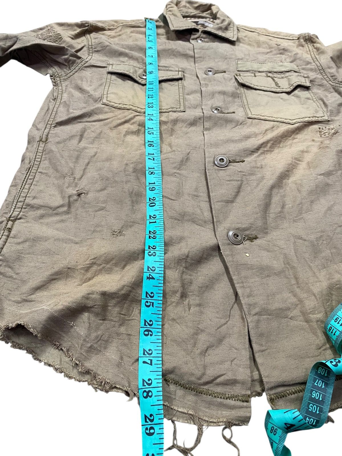 GOA G.O.A Archive Military Field Shirt Jacket Distressed Vintage Size US L / EU 52-54 / 3 - 6 Thumbnail