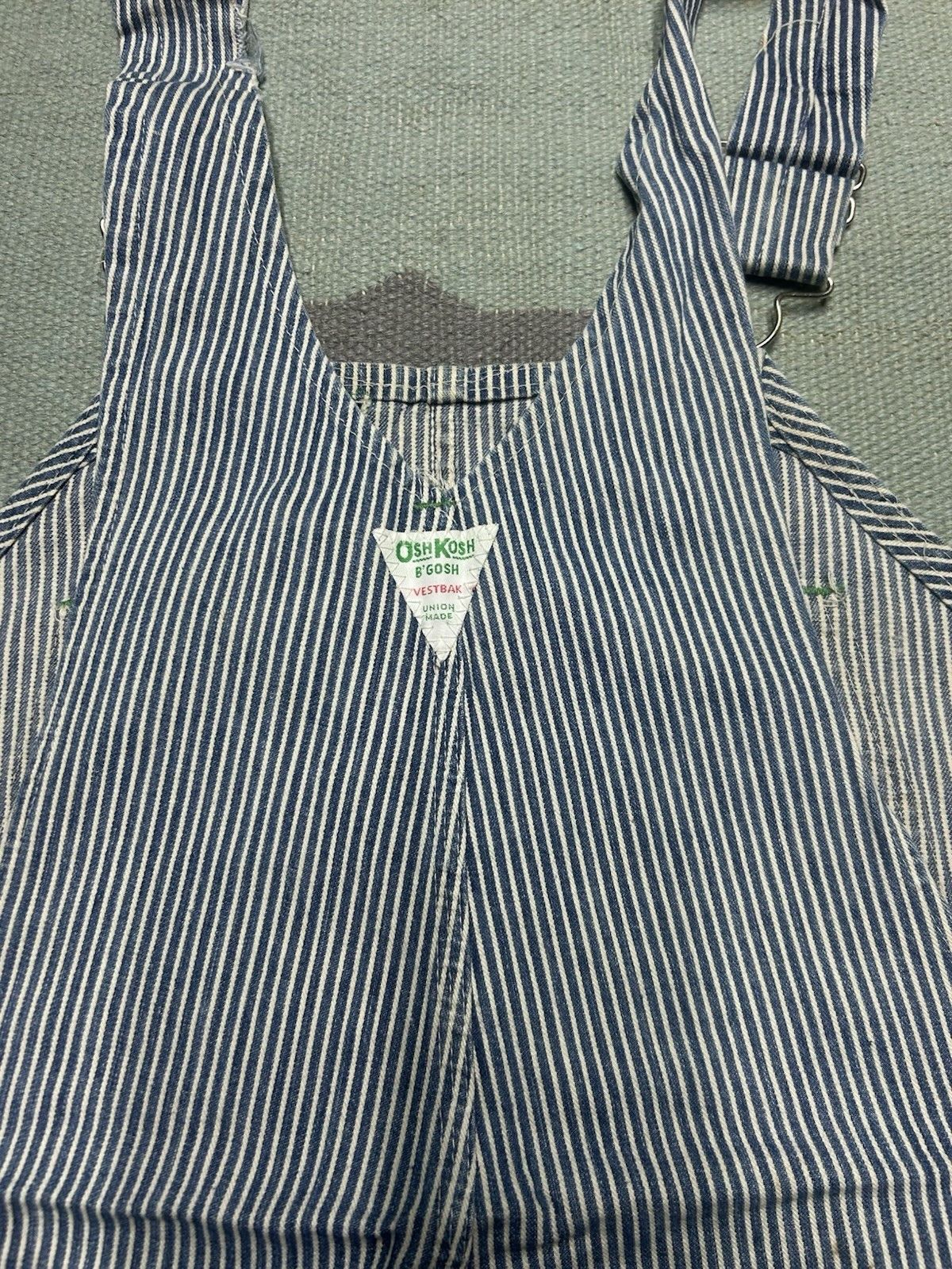 Vintage Vtg Oshkosh overalls hickory engineer stripe vestbak 50x30 Size US 44 / EU 60 - 15 Thumbnail