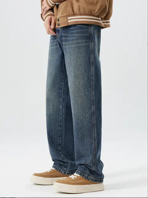 Japanese Brand VIBE Japanese retro all-match whisker washed jeans Size US 32 / EU 48 - 2 Thumbnail