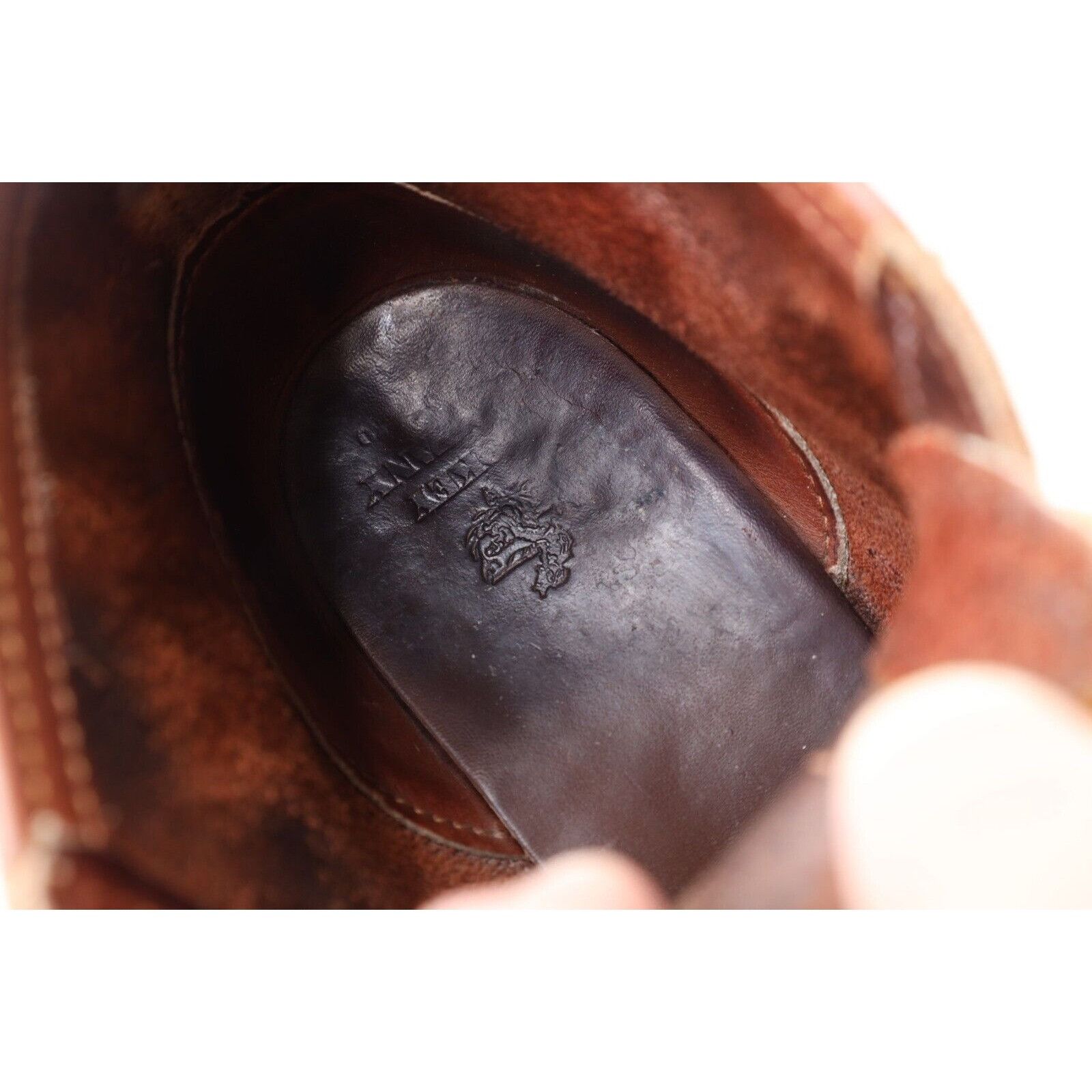Orvis × Vintage Vintage 90s Orvis Gokey Distressed Leather Moc Chukka Boots Size US 8.5 / EU 41-42 - 8 Thumbnail
