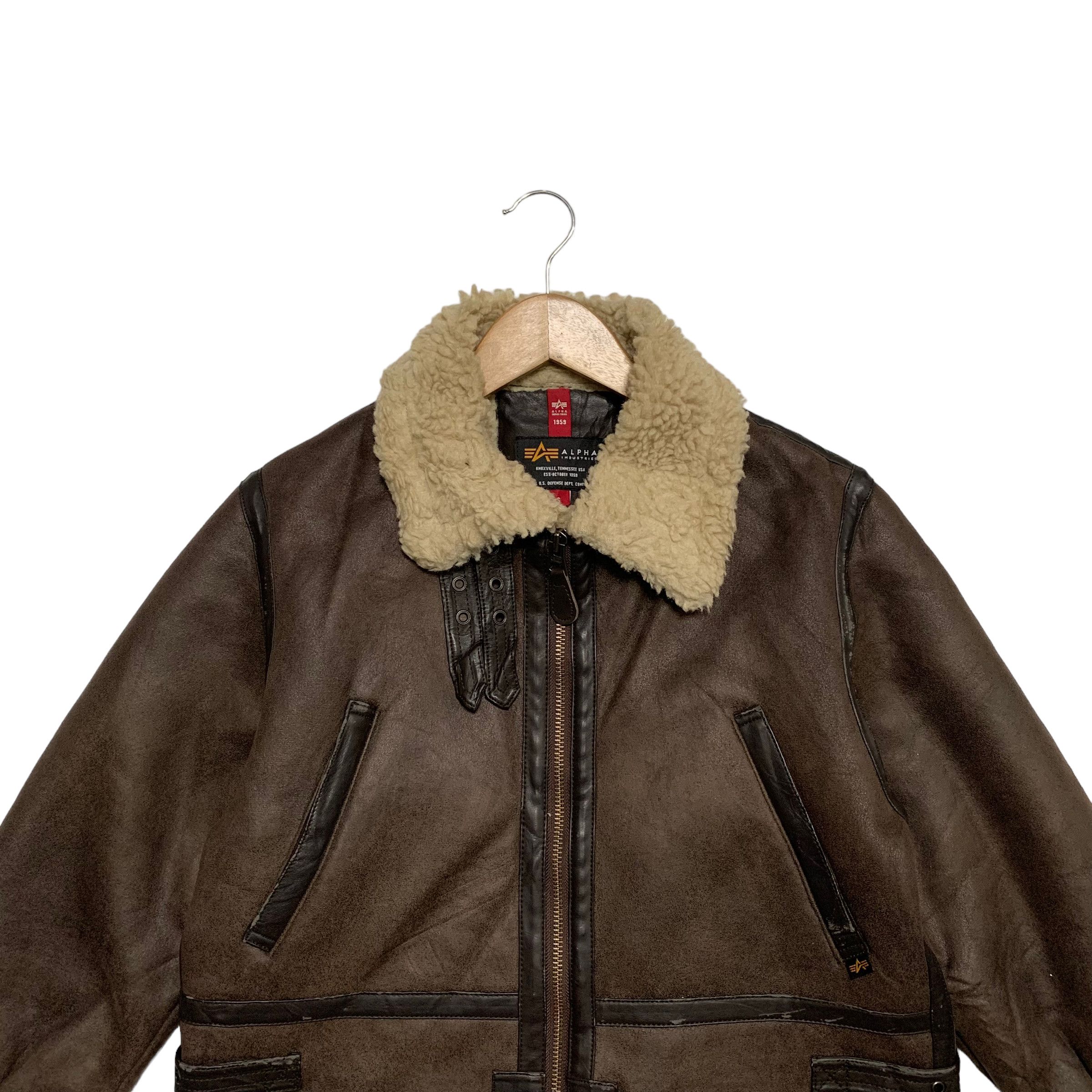 Alpha Industries Alpha Industries B3 Synthetic Leather Jacket Size S / US 4 / IT 40 - 4 Thumbnail