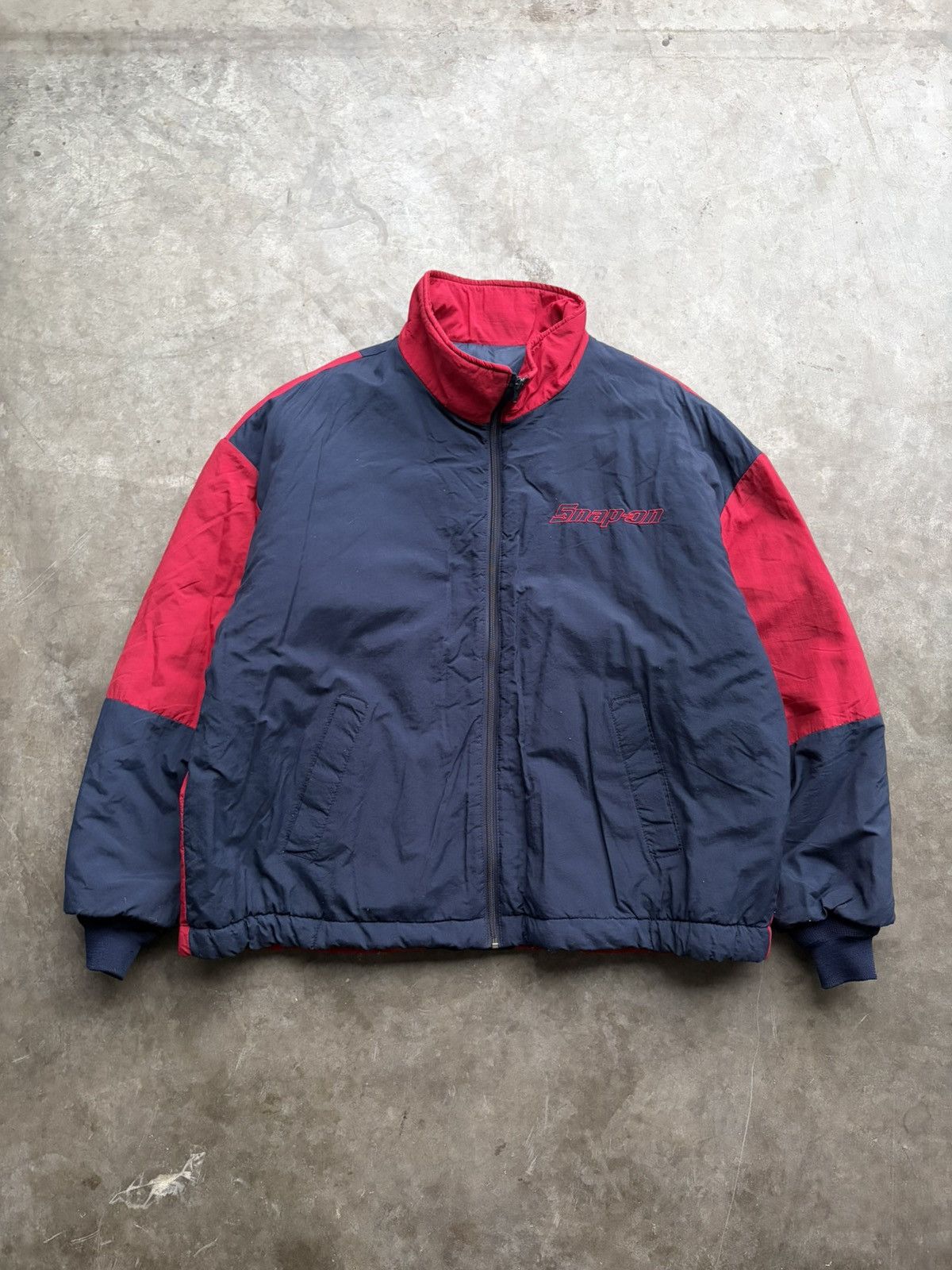 Other Vintage SnapOn Red/Navy Quilted Lined Light Jacket Size US XL / EU 56 / 4 - 1 Thumbnail