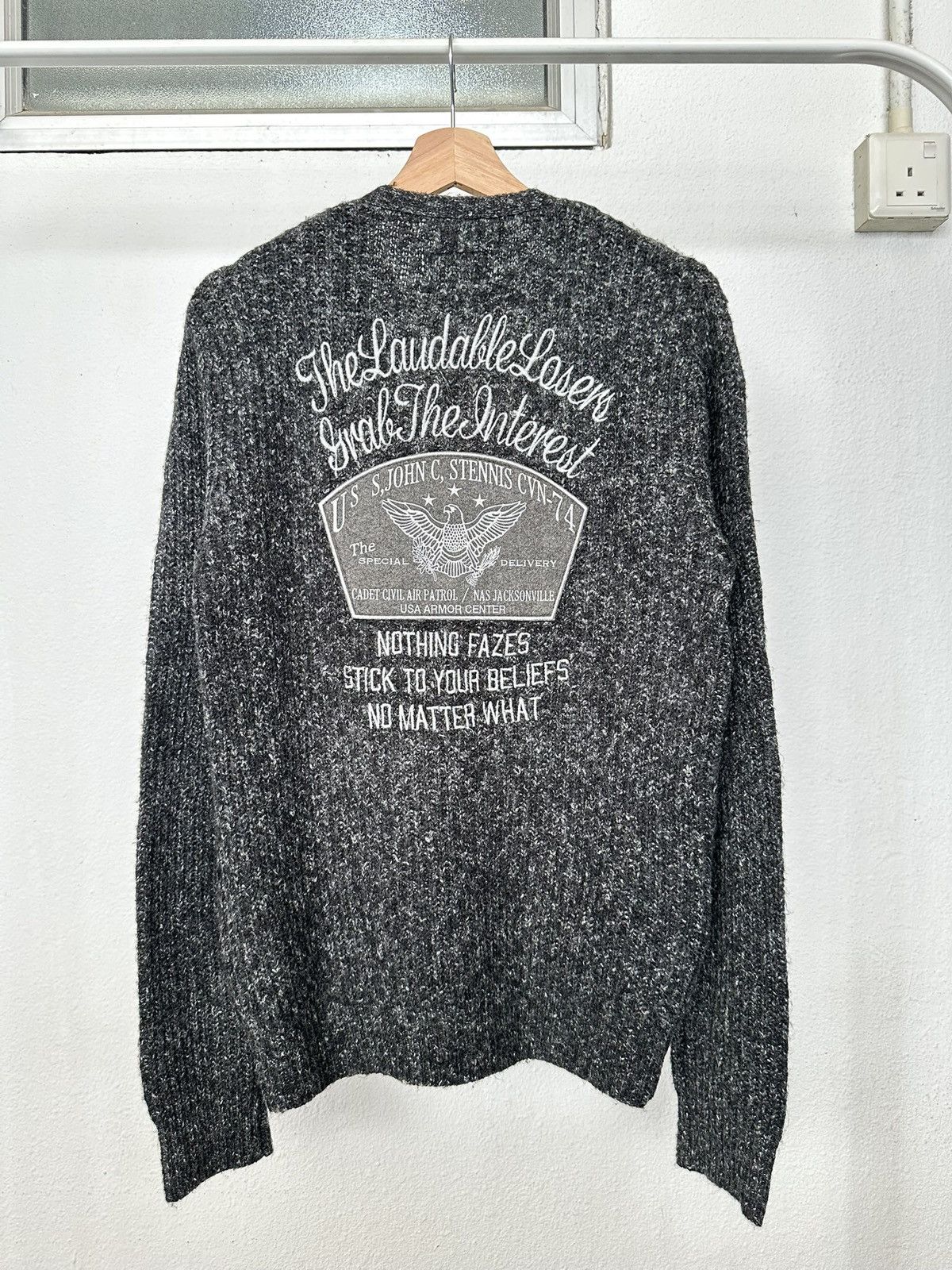 If Six Was Nine Stooges & Co Wool Knit Cardigan Size US M / EU 48-50 / 2 - 12 Thumbnail