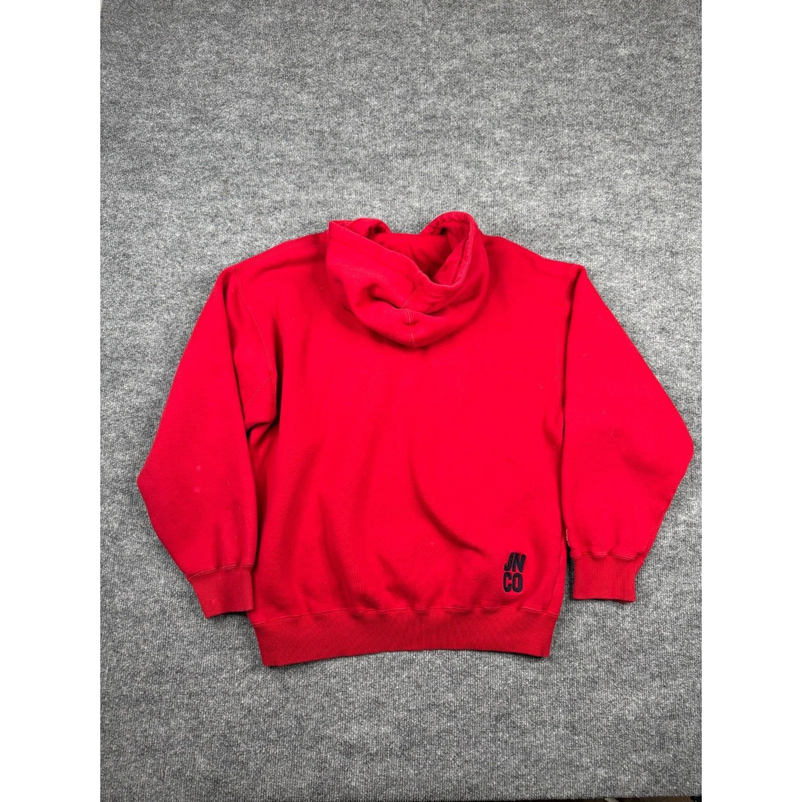 JNCO Vtg JNCO Jeans Red Hoodie XXL 85 Crown Logo Made in Russia Size US XXL / EU 58 / 5 - 2 Thumbnail