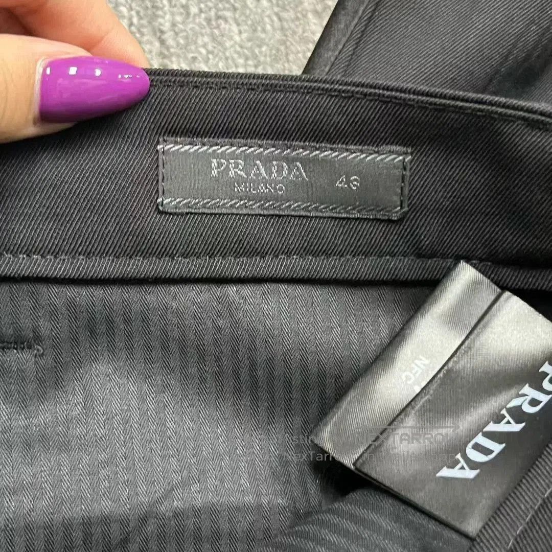 Prada prada black casual long pants with logo. Size US 30 / EU 46 - 5 Thumbnail
