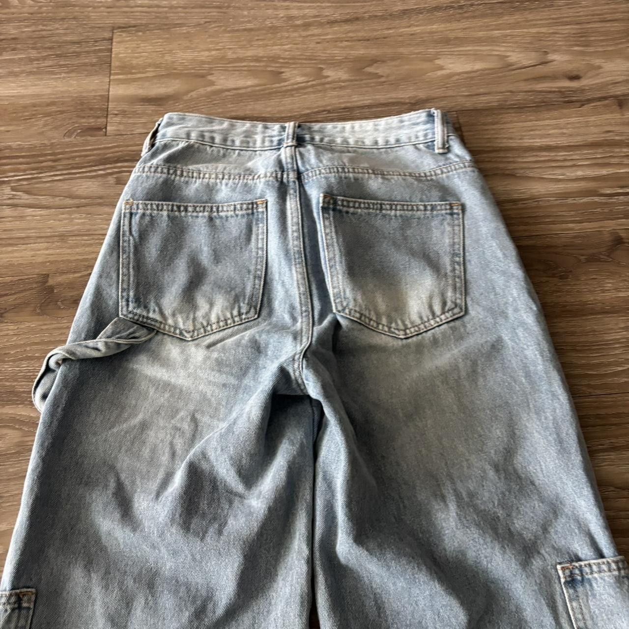 Japanese Brand Crazy Vintage Y2K/2000s Baggy Light Wash Skater Denim Jeans! 25x28 Size US 26 / EU 42 - 7 Thumbnail