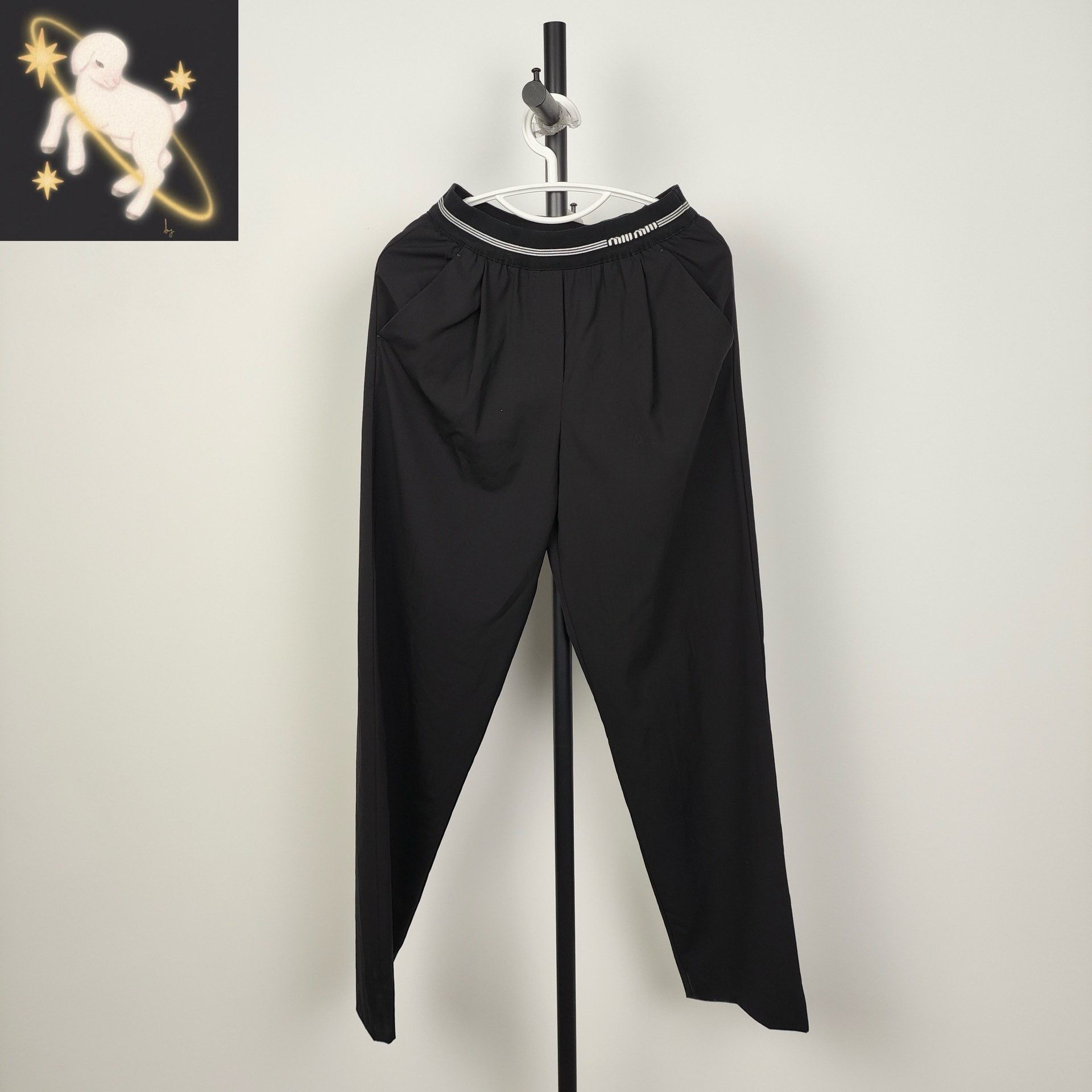 Miu Miu Miu Miu Retro Black Pants 36 Women Size 36" / US 14 / IT 50 - 1 Thumbnail