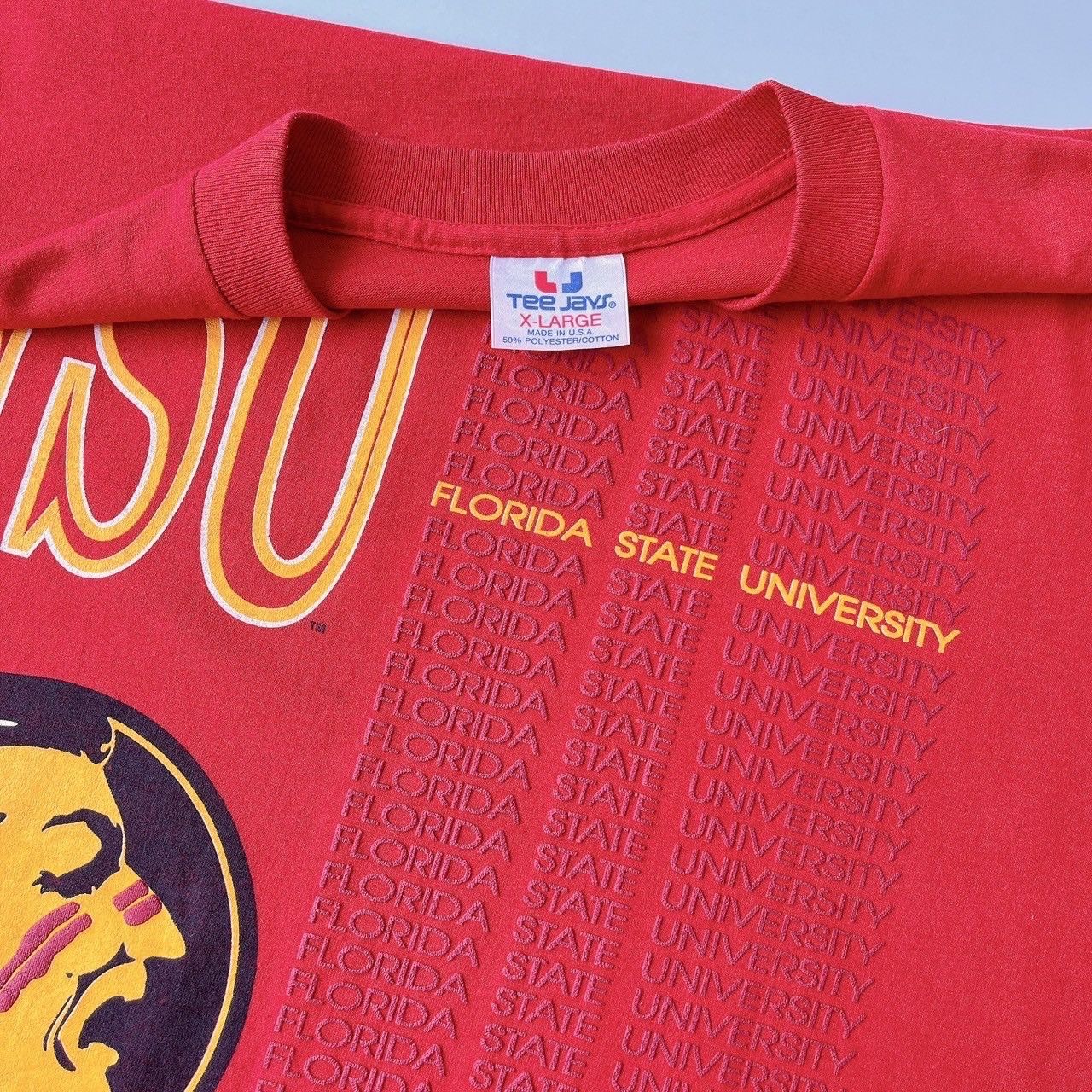 Hanes × Vintage 90s Florida State University FSU Seminoles t-shirt/ XL Size US XL / EU 56 / 4 - 9 Thumbnail