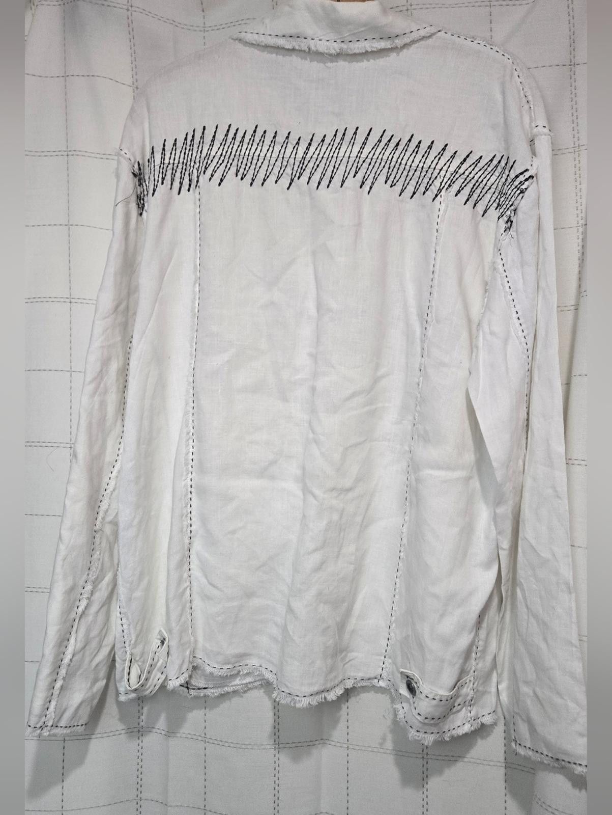 Chicos Chicos Design Linen Top Size L / US 10 / IT 46 - 5 Thumbnail