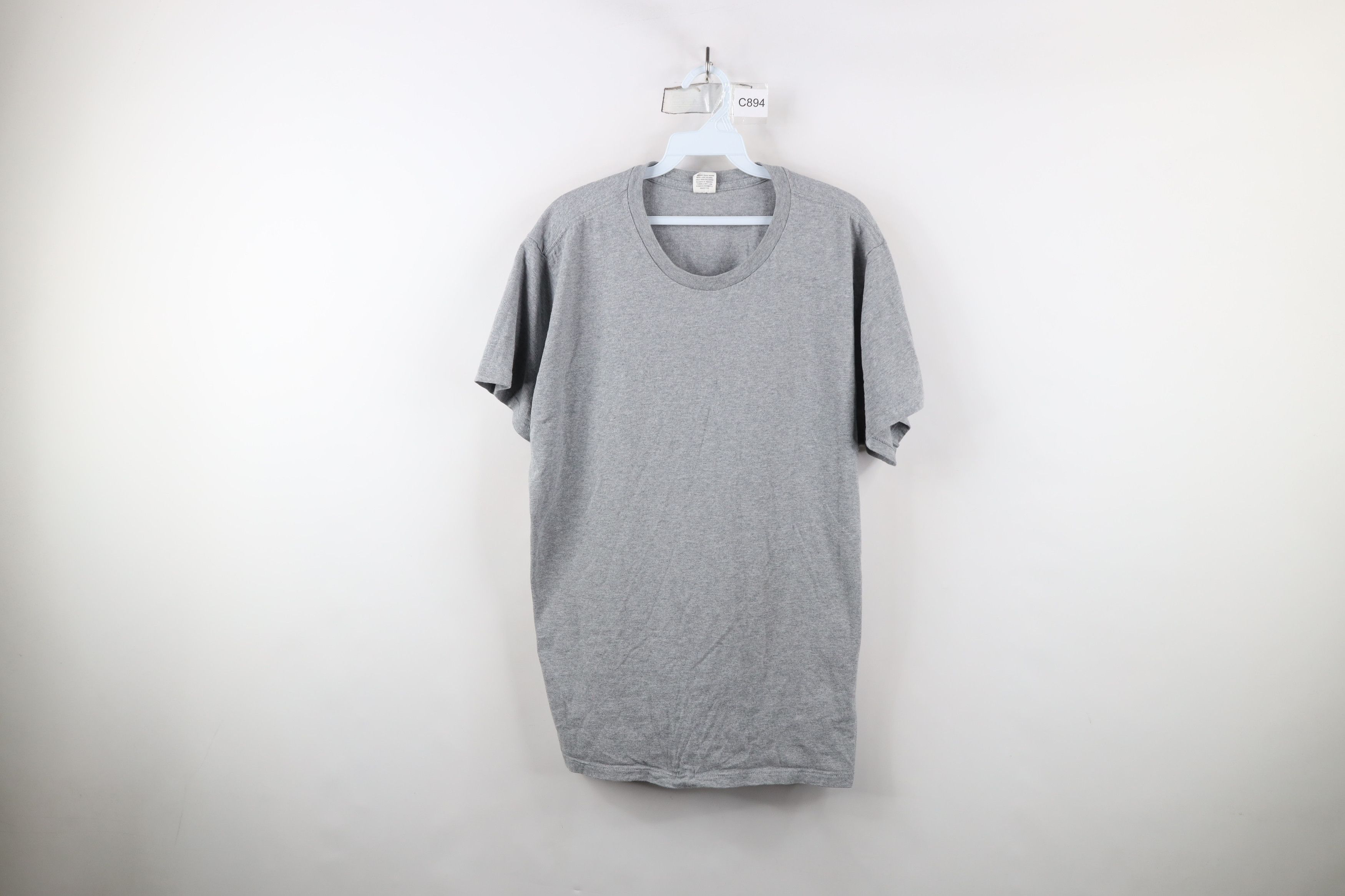Vintage Vintage 90s Streetwear Heavyweight T-Shirt Gray Cotton Size US XL / EU 56 / 4 - 1 Thumbnail