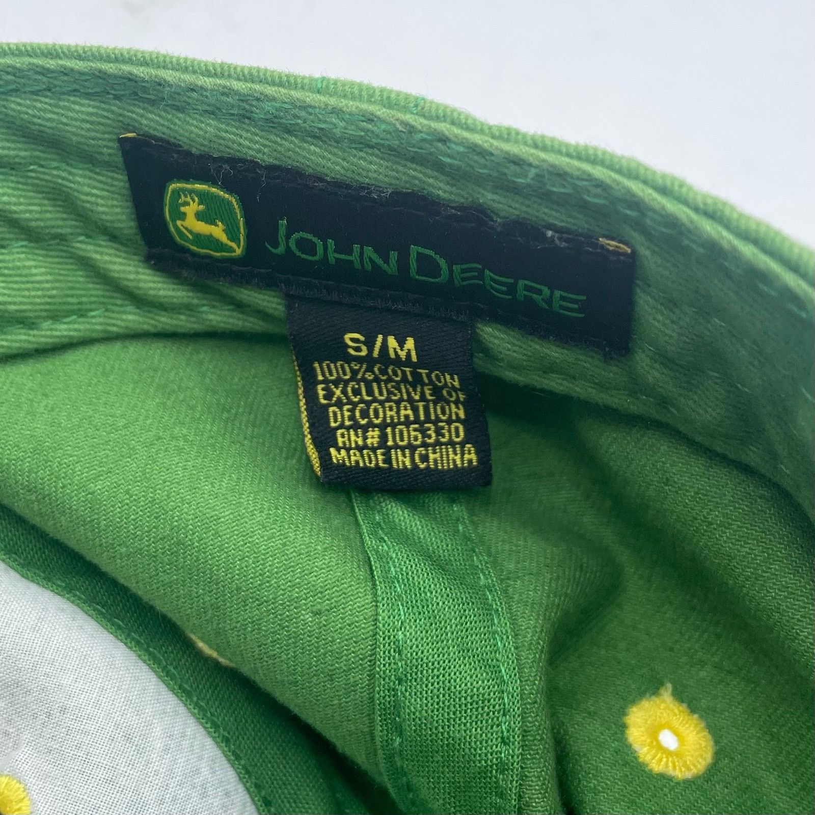 John Deere John Deere Tractor Hat Canvas Green Adjustable Small Medium Size ONE SIZE - 6 Thumbnail