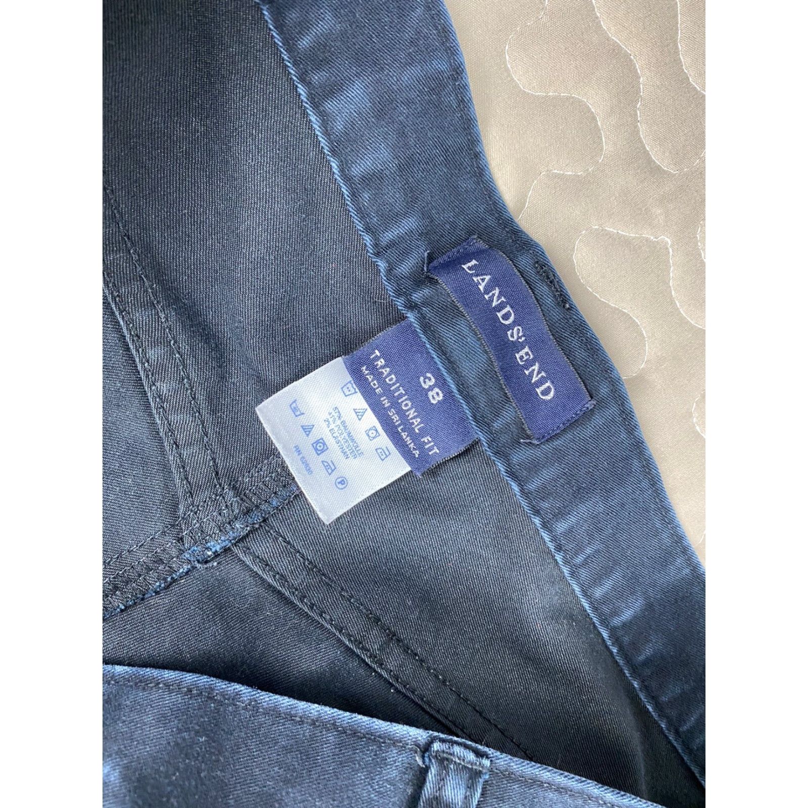 Lands' End Lands' End Traditional Fit 5 Pocket Casual Black Mens Pants Sz 38 Work Straight Size US 38 / EU 54 - 4 Thumbnail
