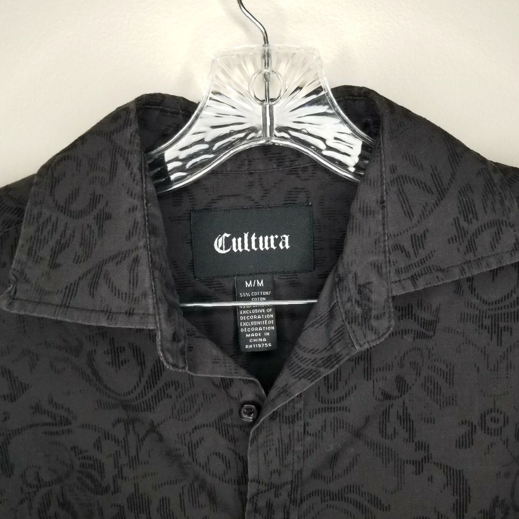 Vintage Cultura Mens Long Sleeve Button Up Black Size M Size US M / EU 48-50 / 2 - 3 Thumbnail